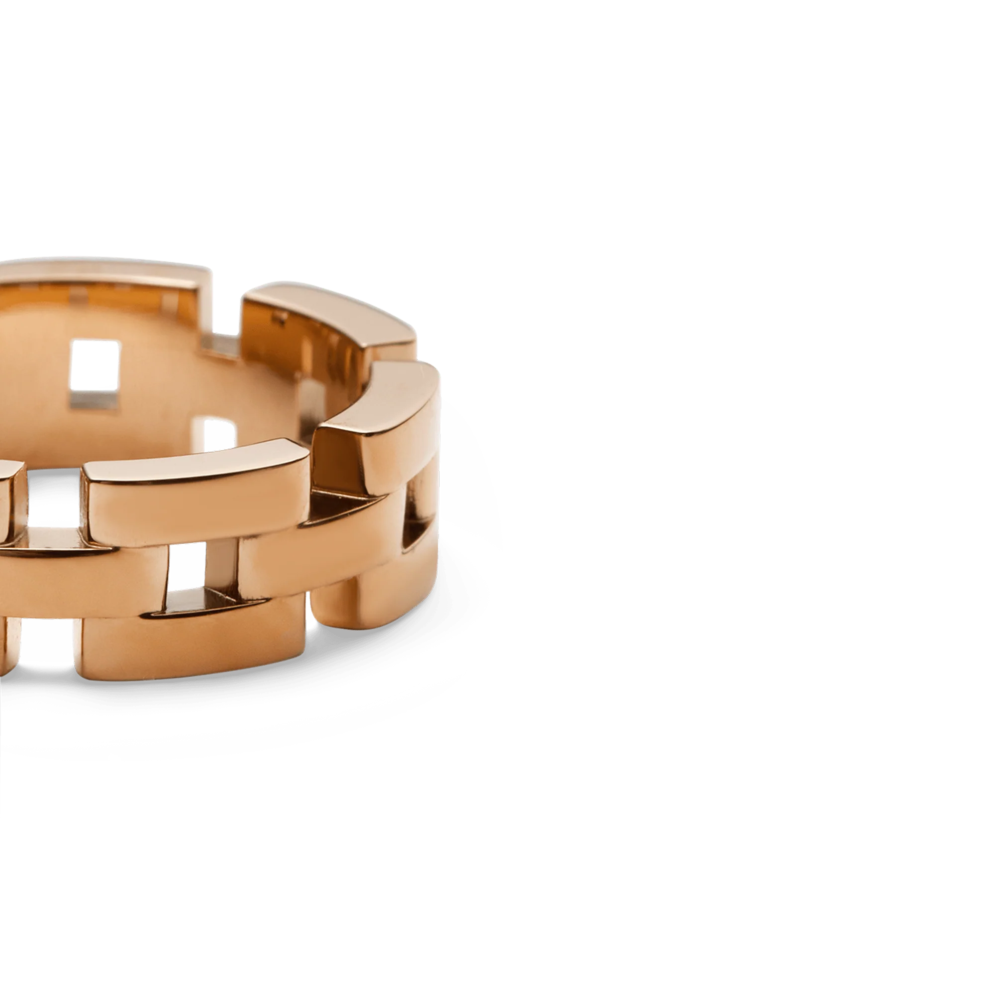 3-Link Ring Rose Gold - Image 3