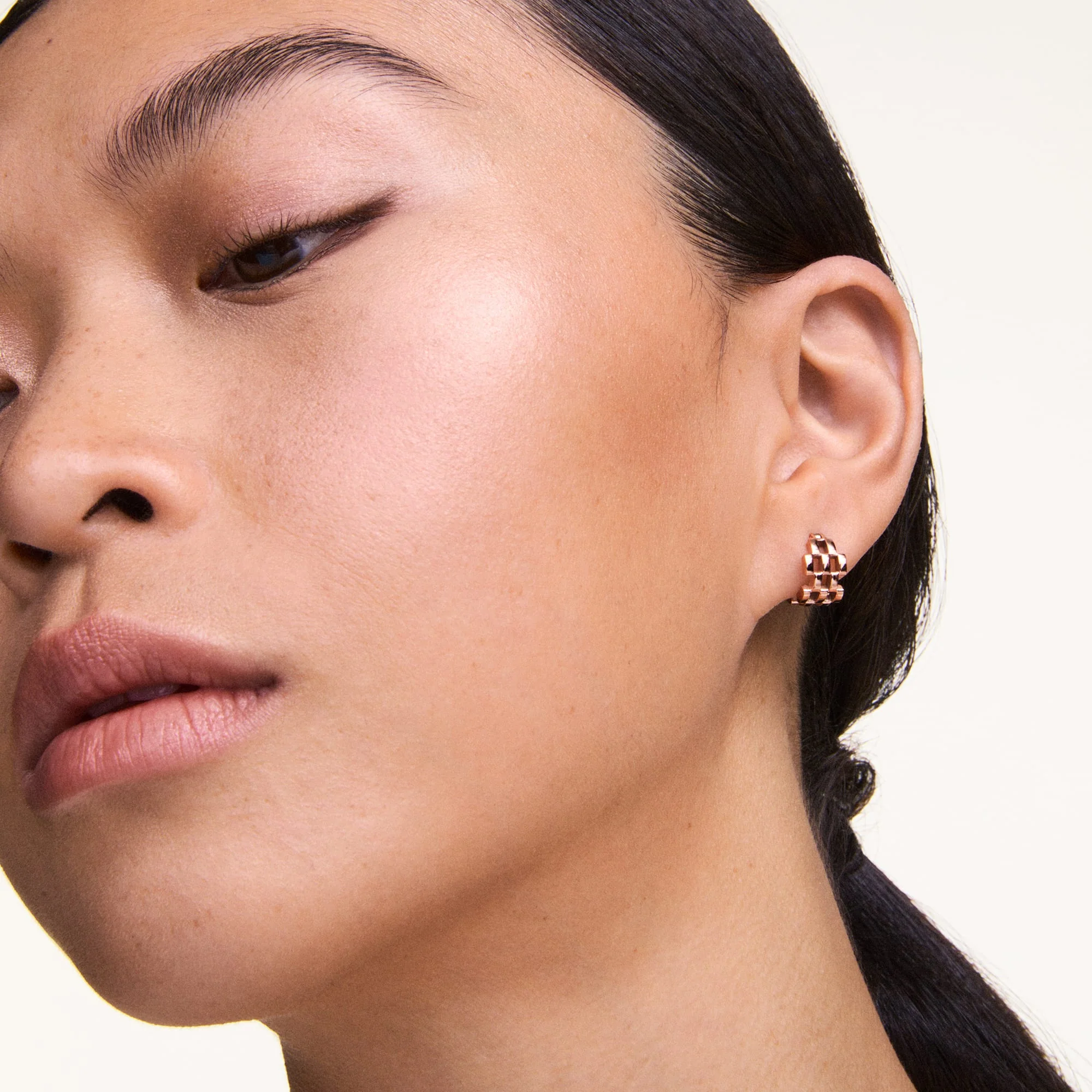 5-Link Earrings Rose Gold - Image 2