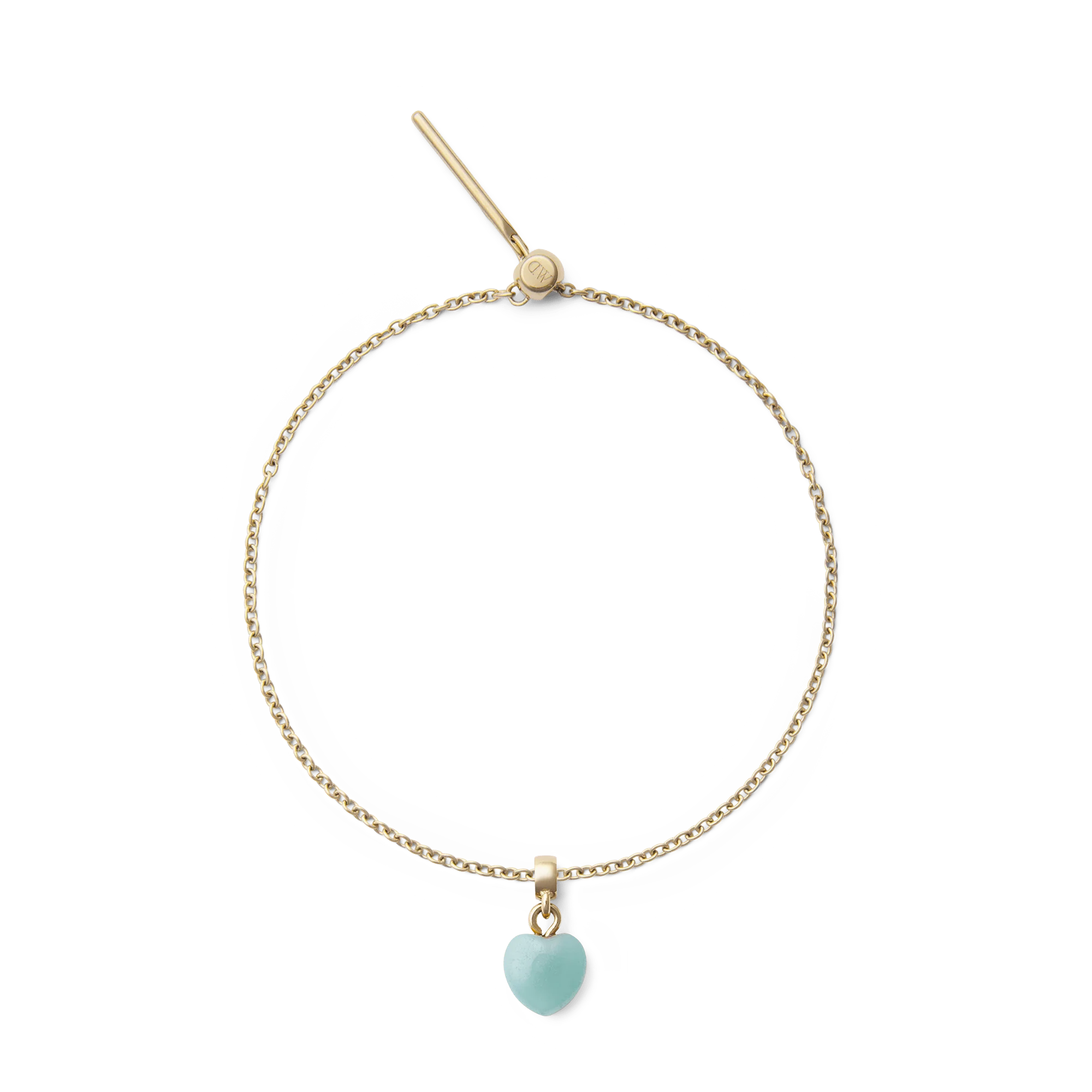 Amazonite Heart Gold Charm - Image 4