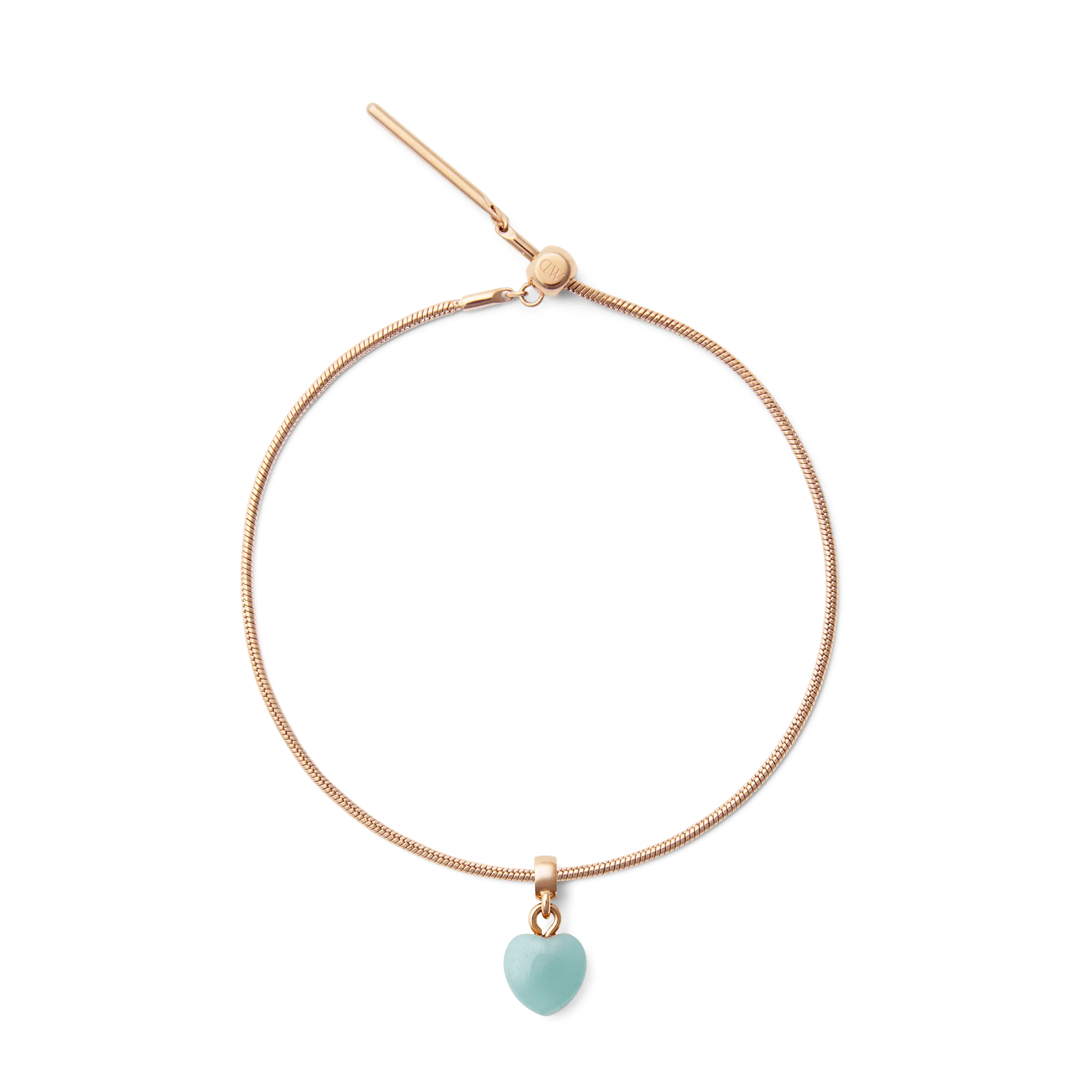 Amazonite Heart Rose Gold Charm - Image 4