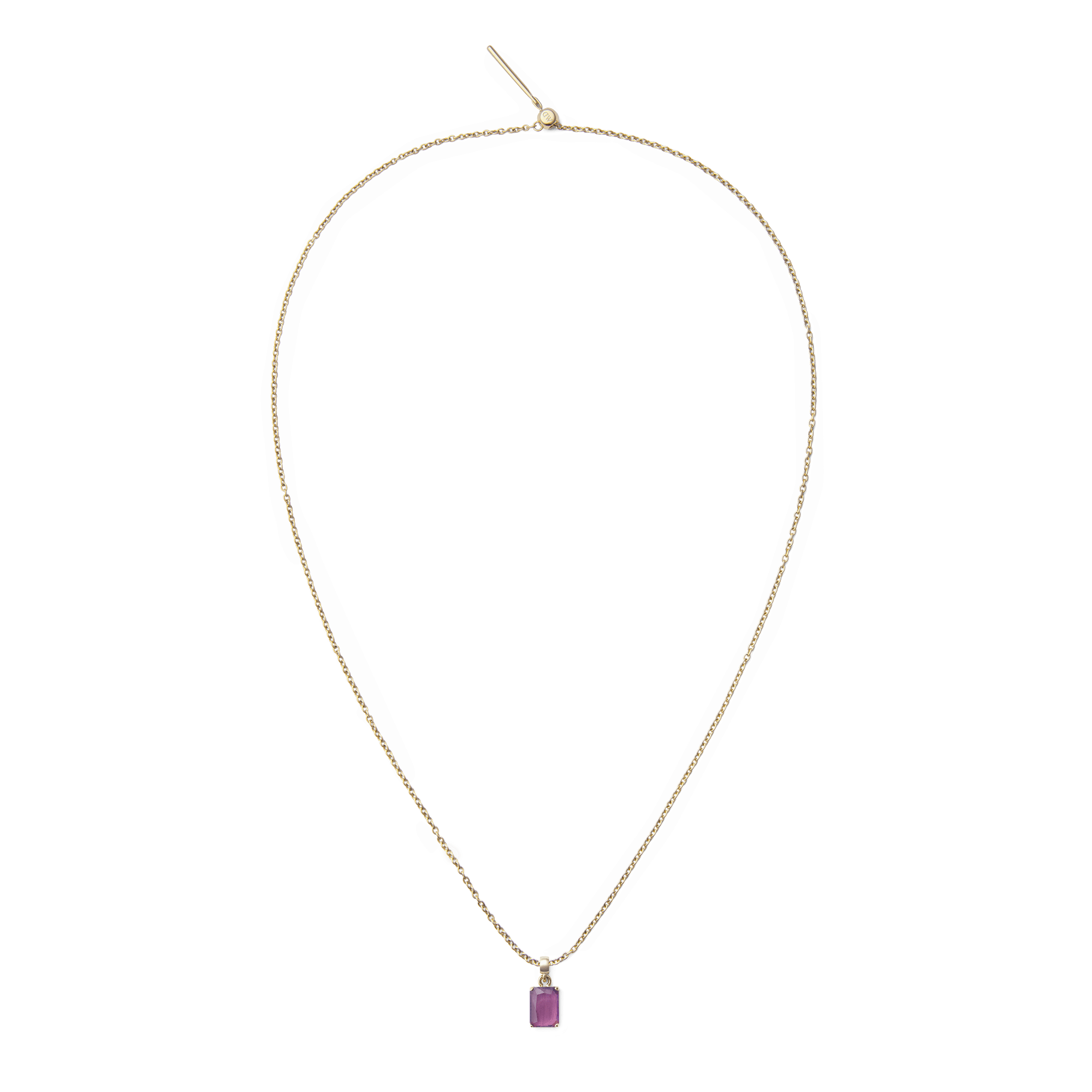 Amethyst Octagon Gold Charm - Image 4