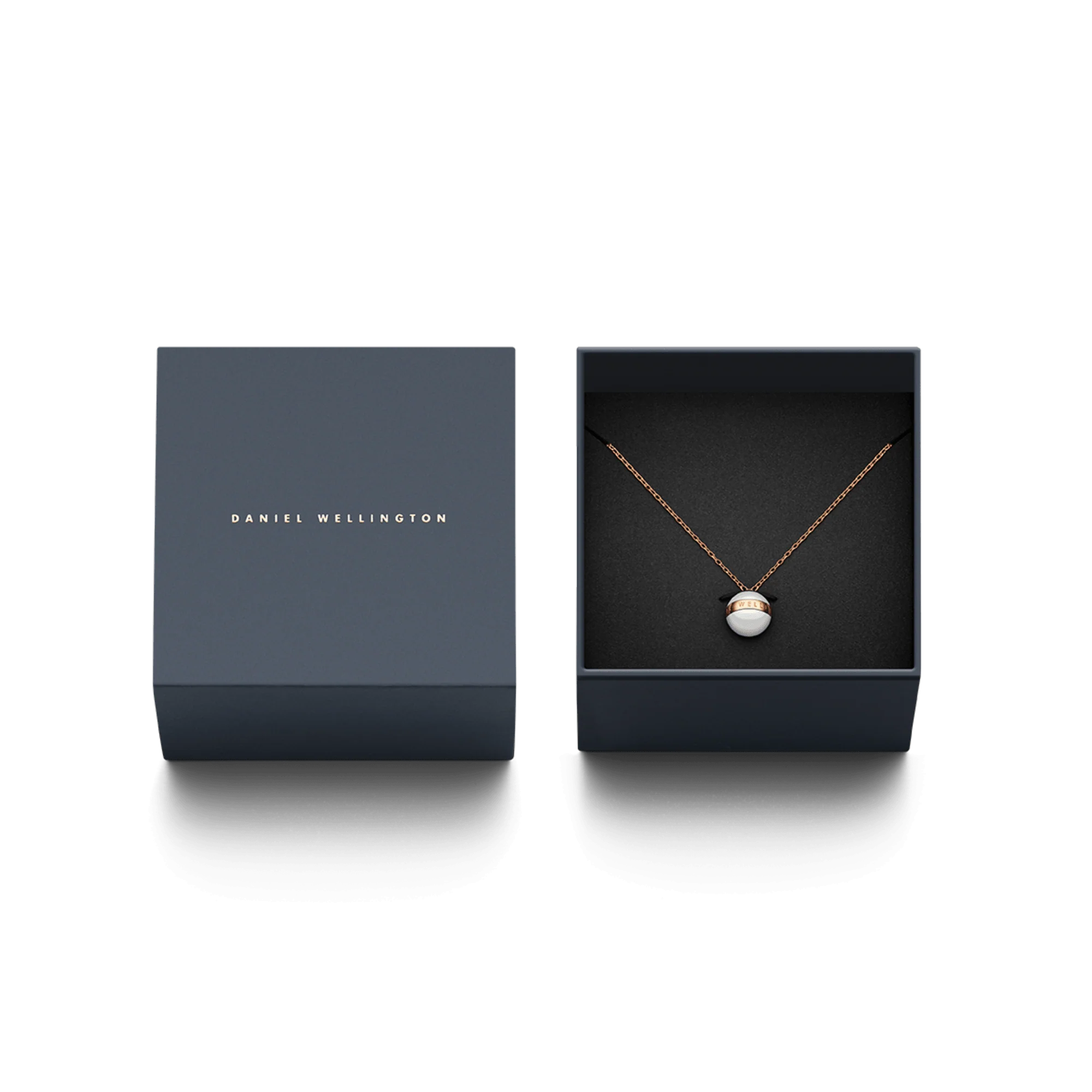 Aspiration Necklace Rose Gold Satin White - Image 4
