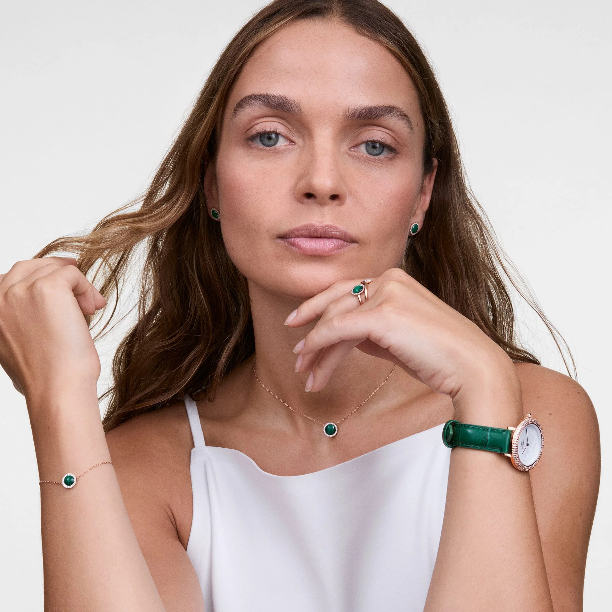 Audrey Bracelet Malachite Rose Gold - Image 2