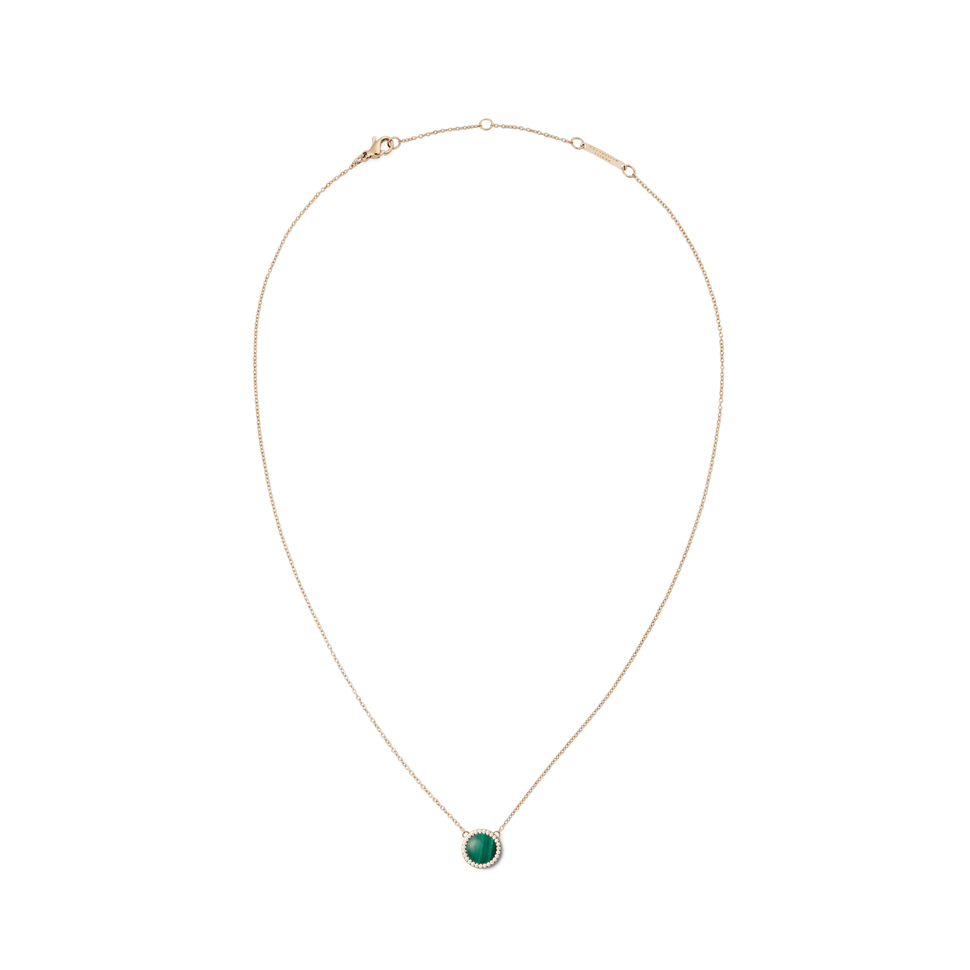 Audrey Necklace Malachite Rose Gold - Image 3