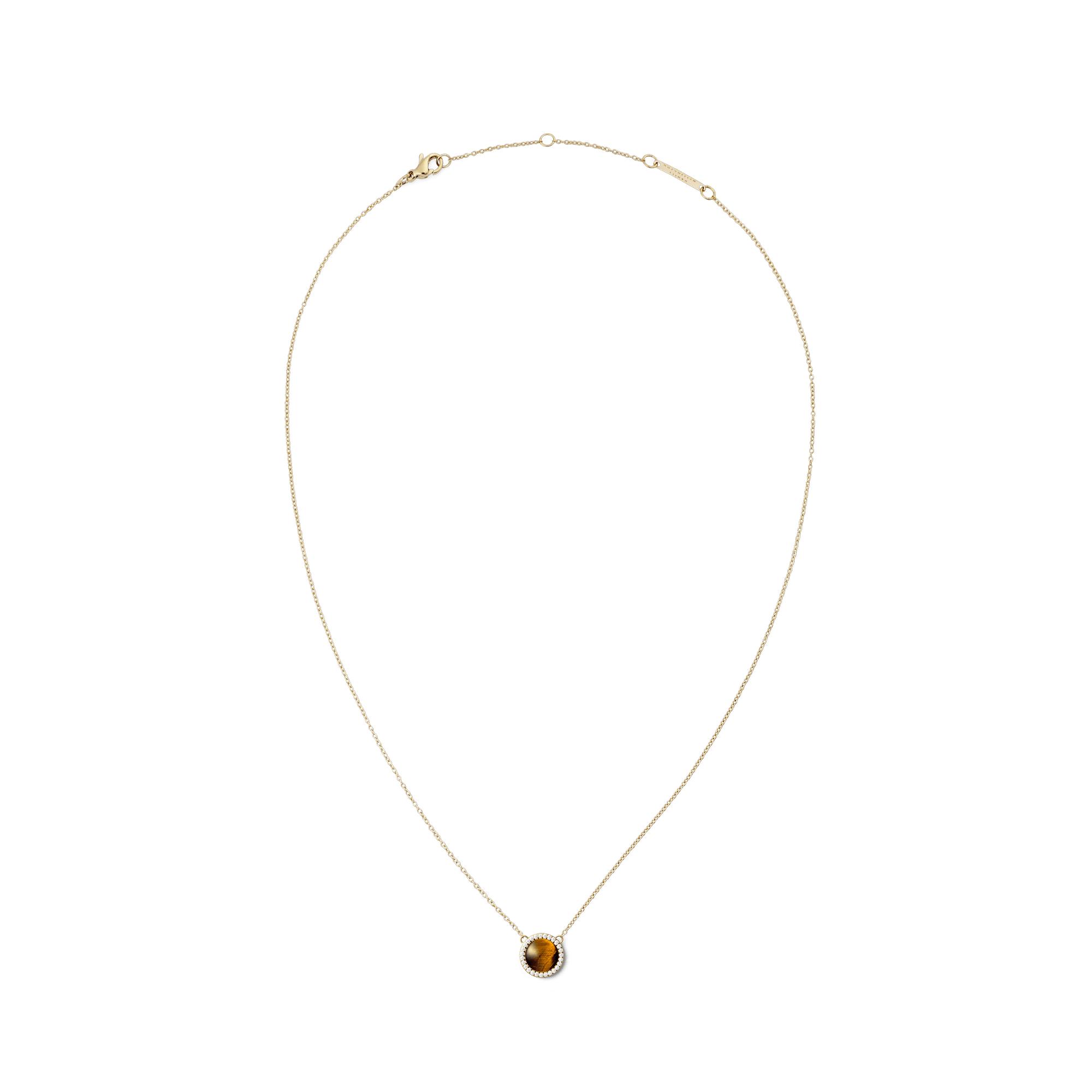 Audrey Necklace Tiger Eye Gold - Image 3