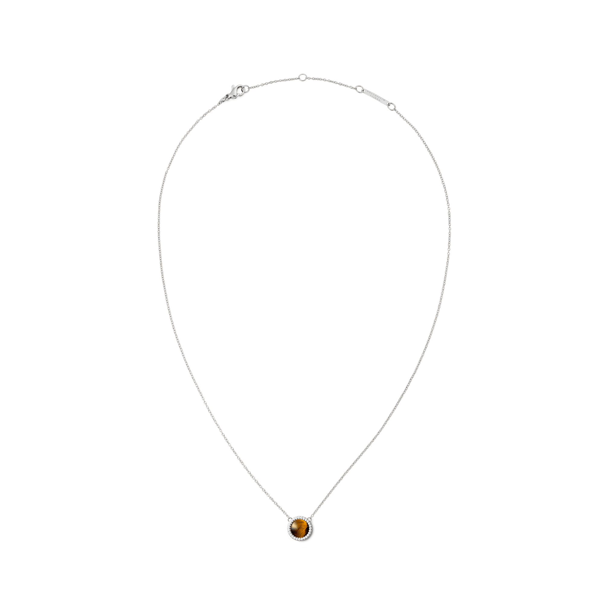 Audrey Necklace Tiger Eye Silver - Image 3