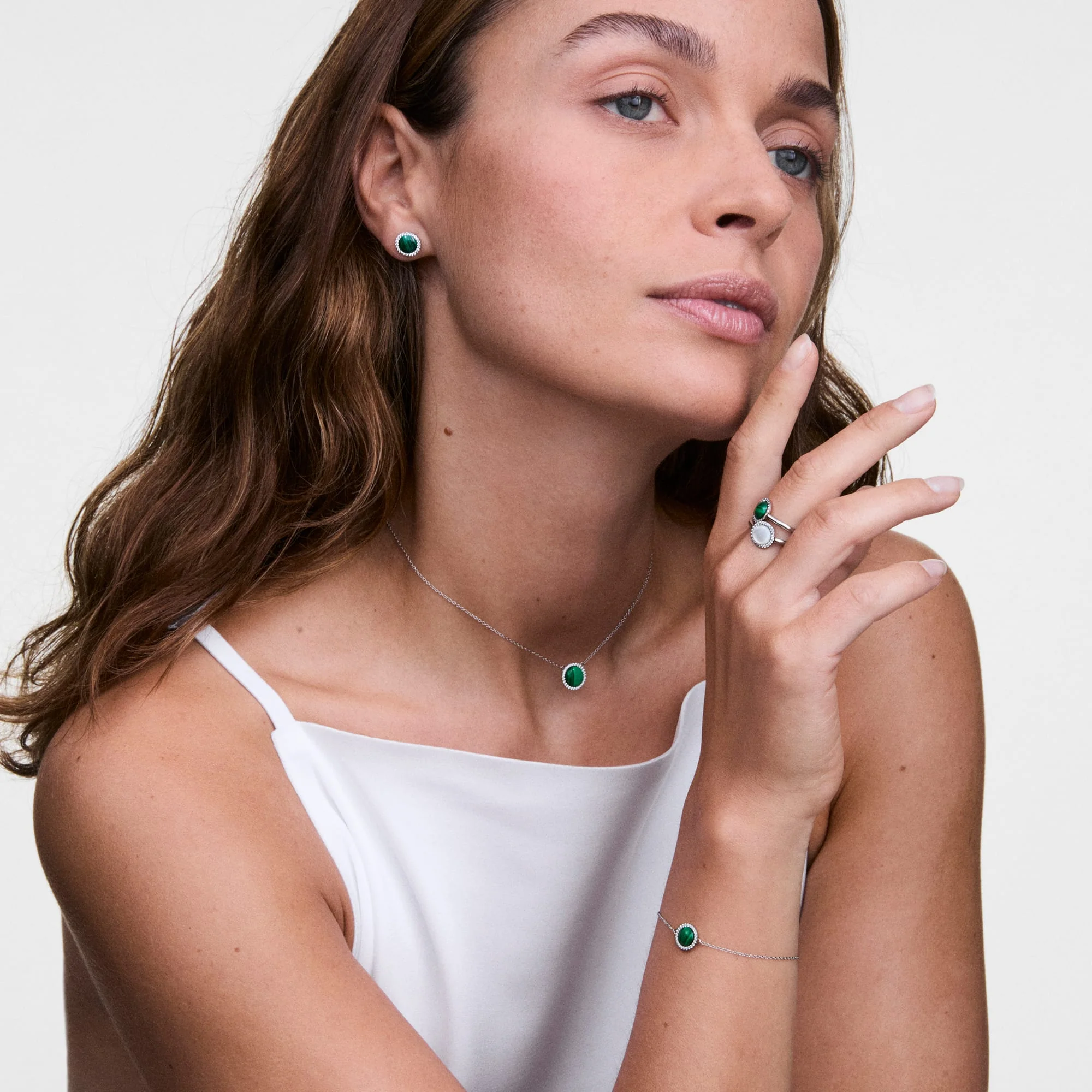 Audrey Ring Jade Silver - Image 2