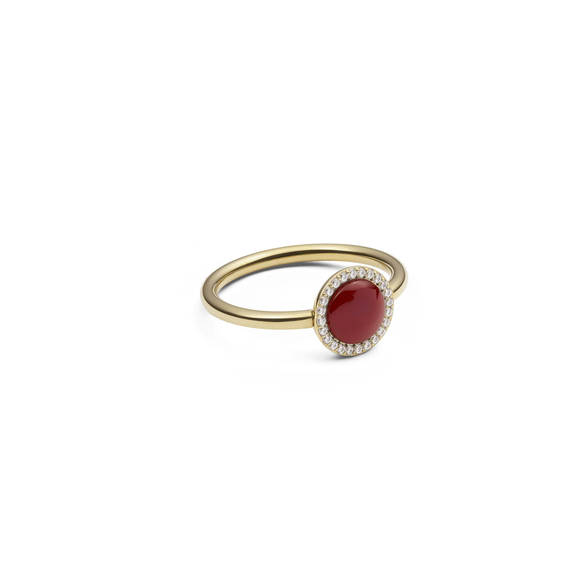 Audrey Ring  Red Agathe Gold - Image 3