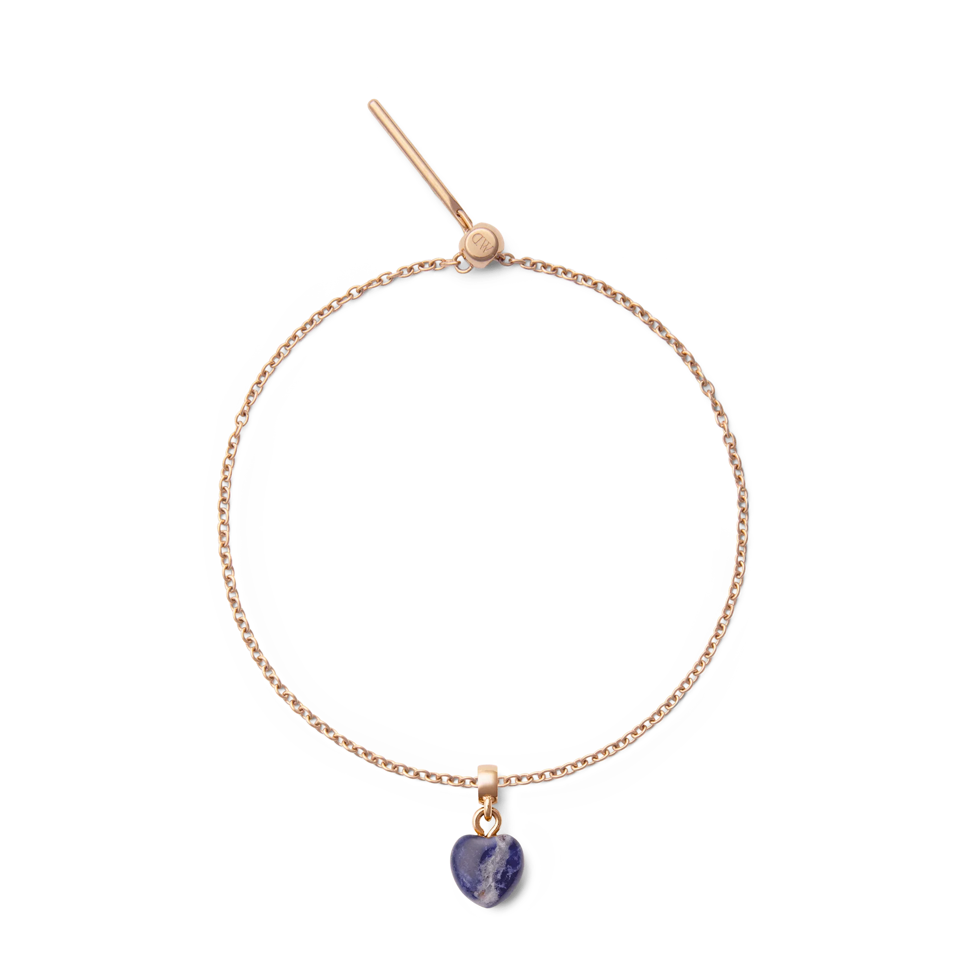 Blue Spot Heart Rose Gold Charm - Image 4