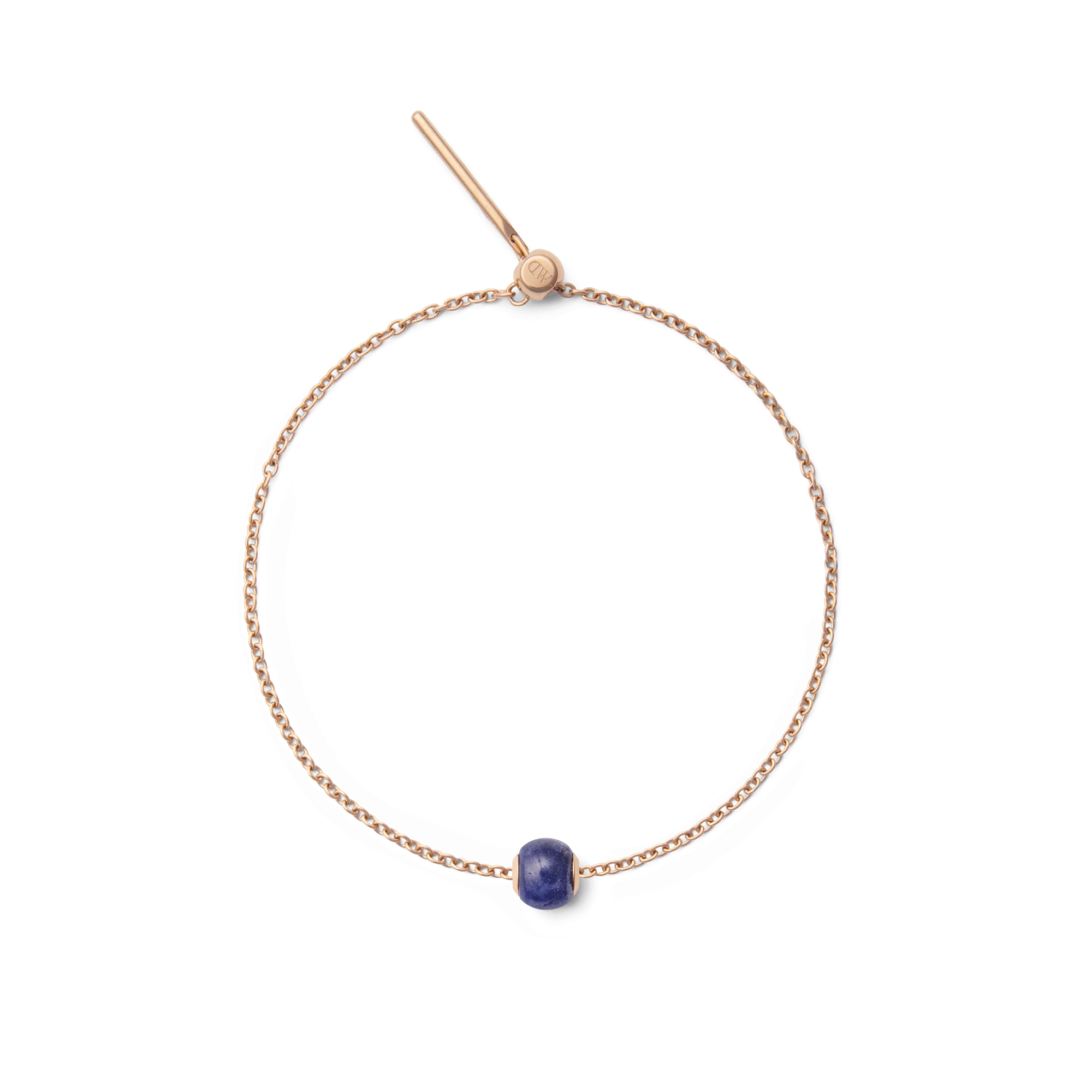 Blue Spot Orb Rose Gold Charm - Image 4