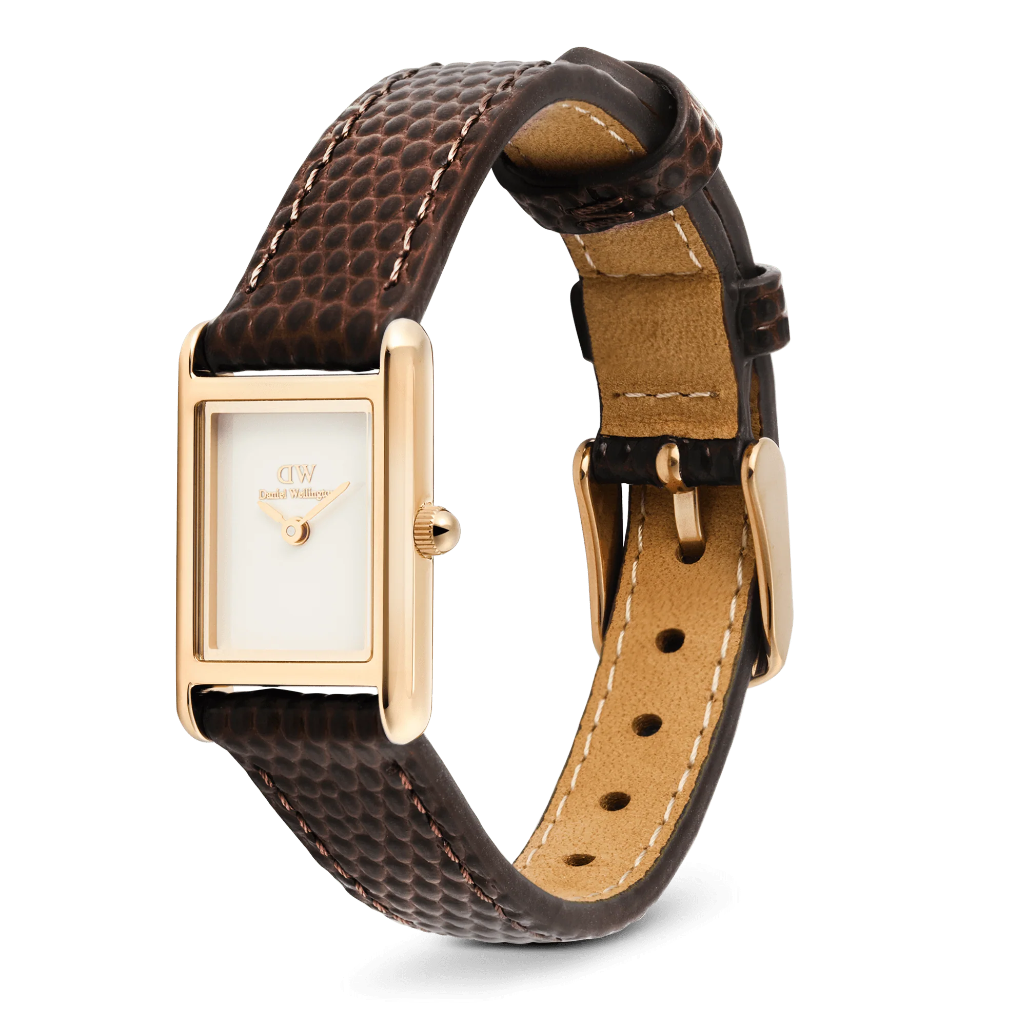Bound Mini Dark Brown Lizard Rose Gold - Image 4