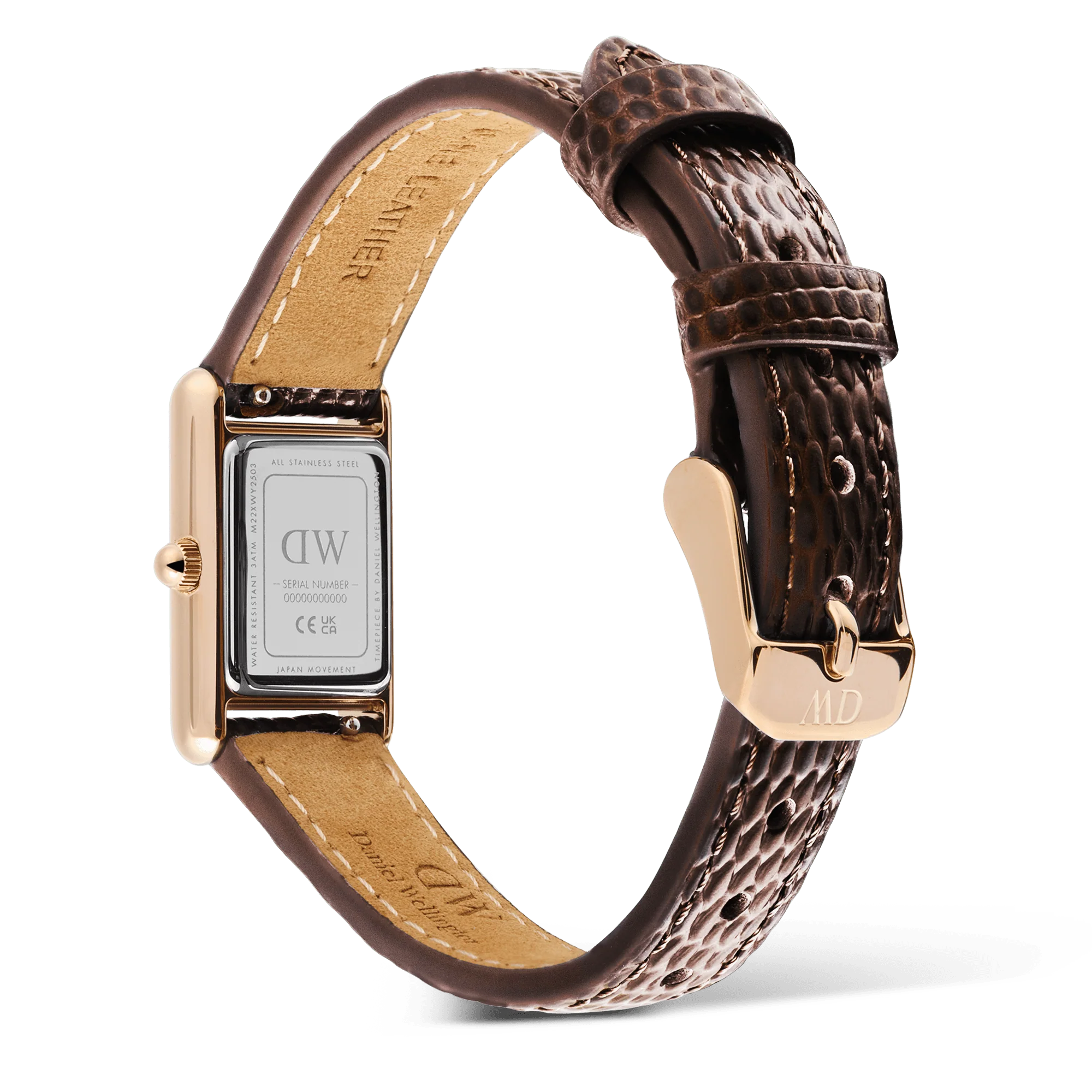 Bound Mini Dark Brown Lizard Rose Gold - Image 5