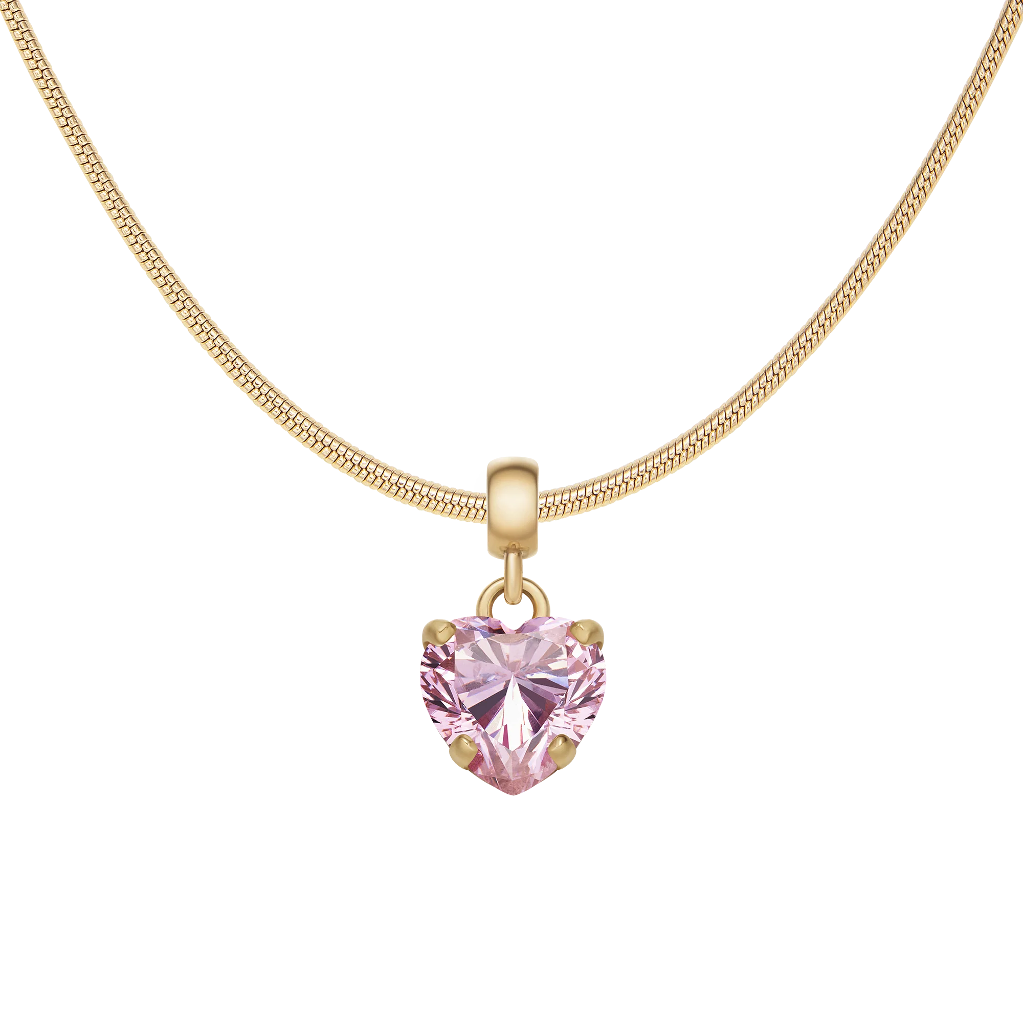 Heart Pink Crystal Charm G - Image 2
