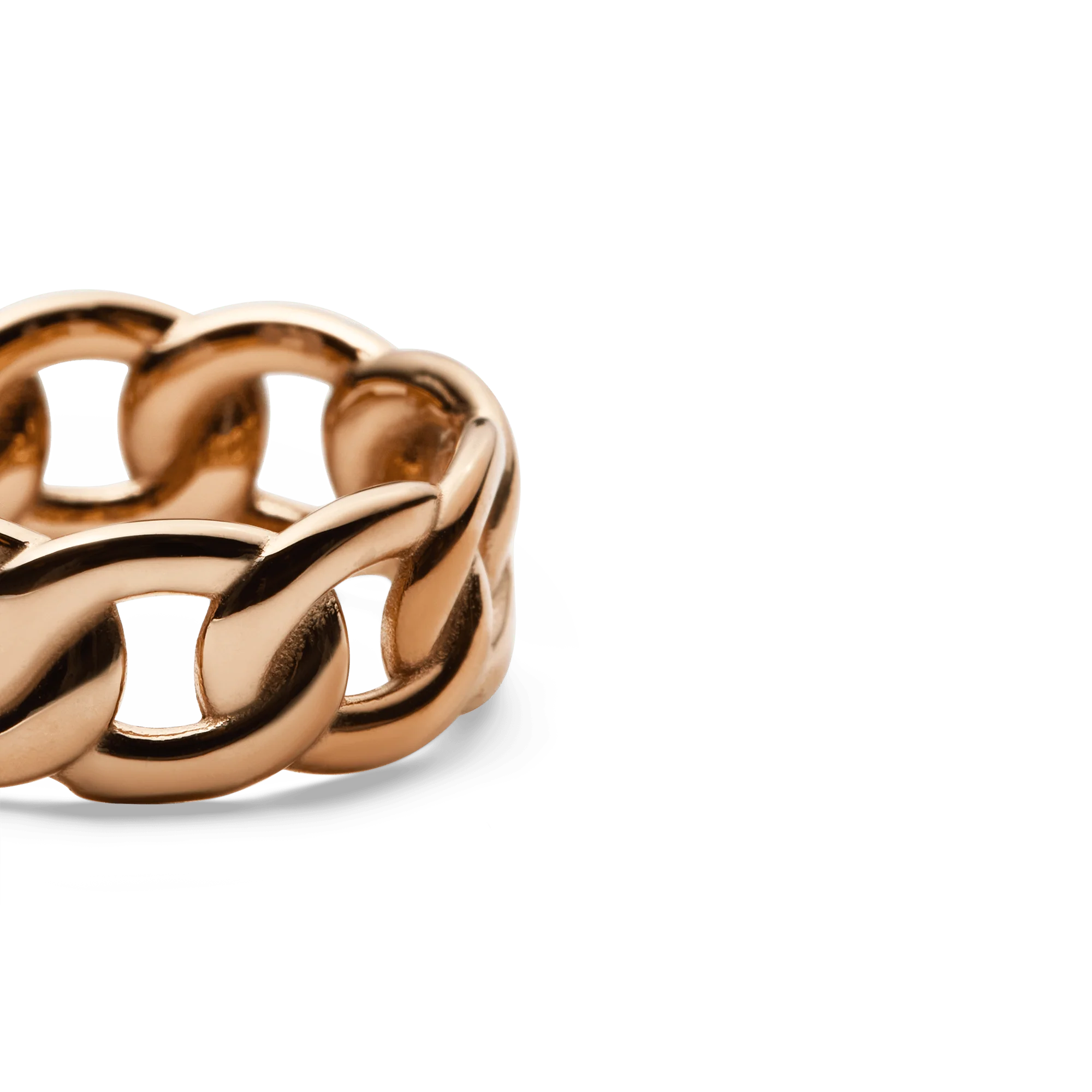 Chunky Chain Ring Rose Gold - Image 3