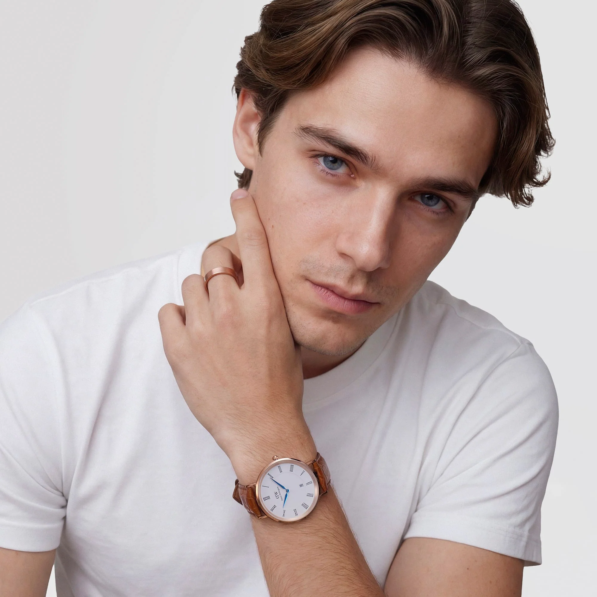 Line Ring Brushed Rose Gold 4.5mm - Image 2