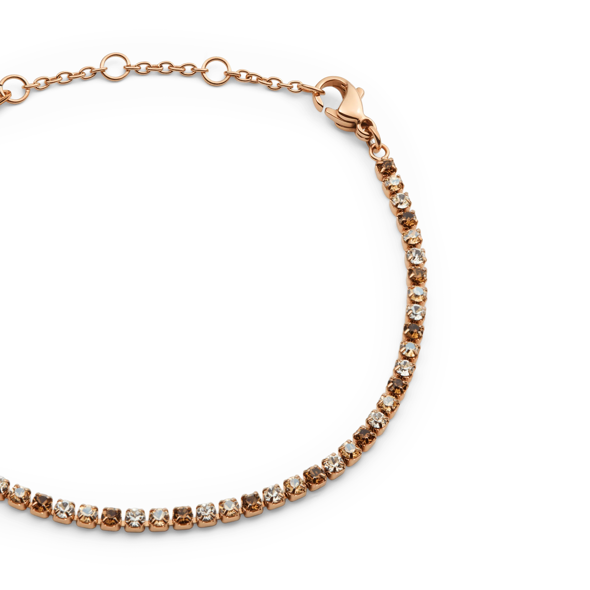 Classic Tennis Bracelet Honey Combo Rose Gold - Image 3