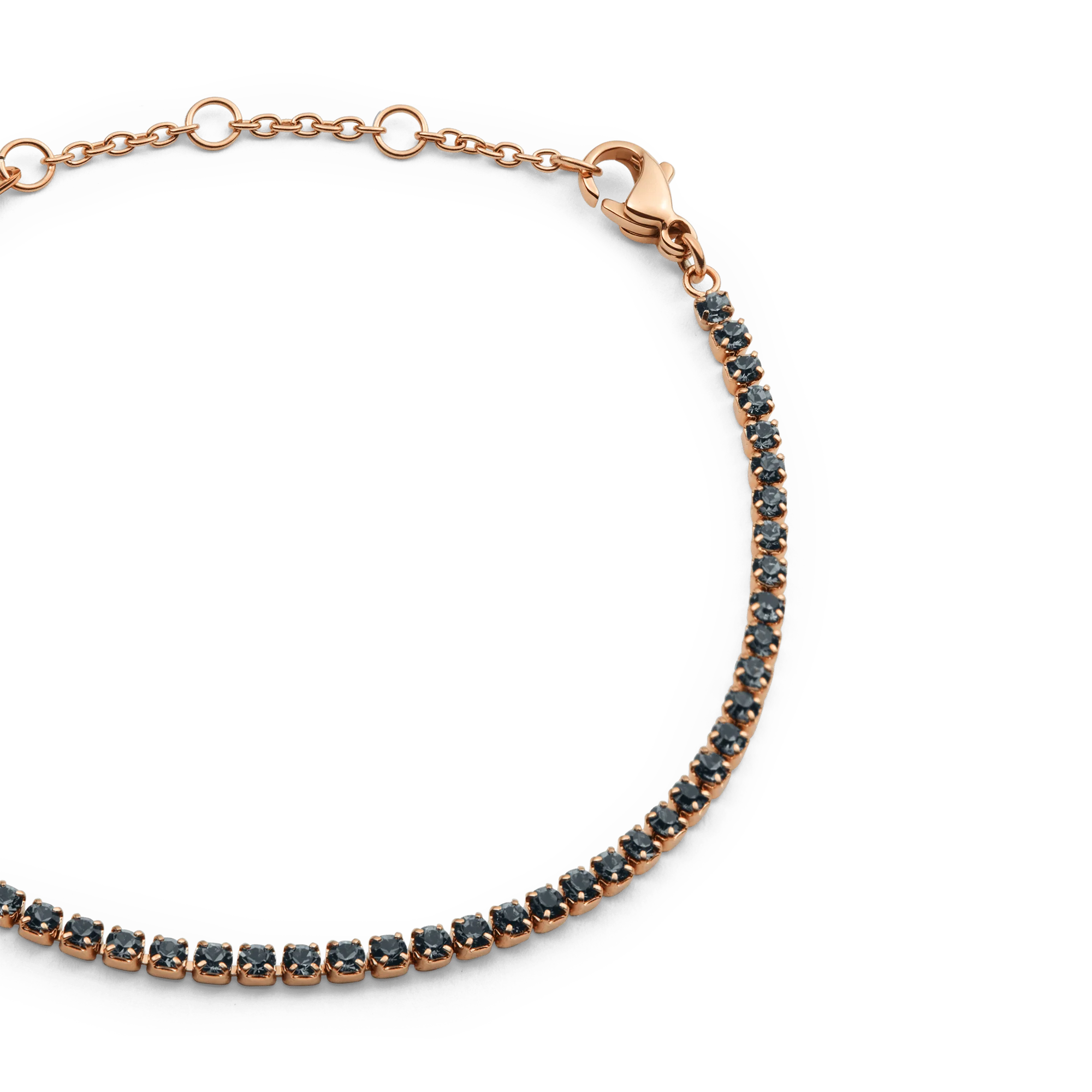 Classic Tennis Bracelet Nightfall Rose Gold - Image 3