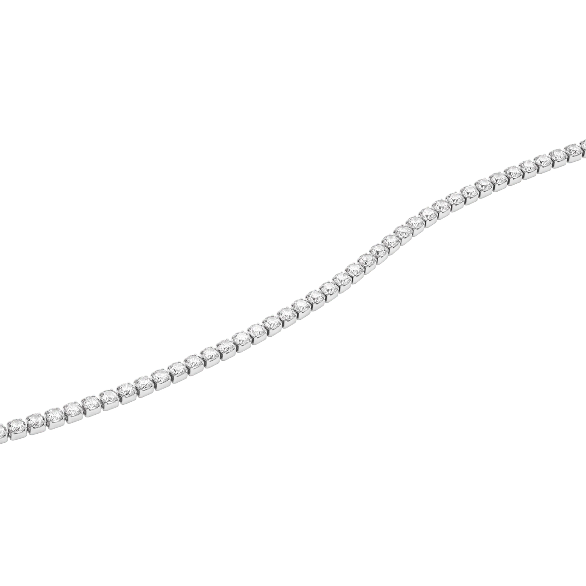 Classic Tennis Necklace Silver - Image 3