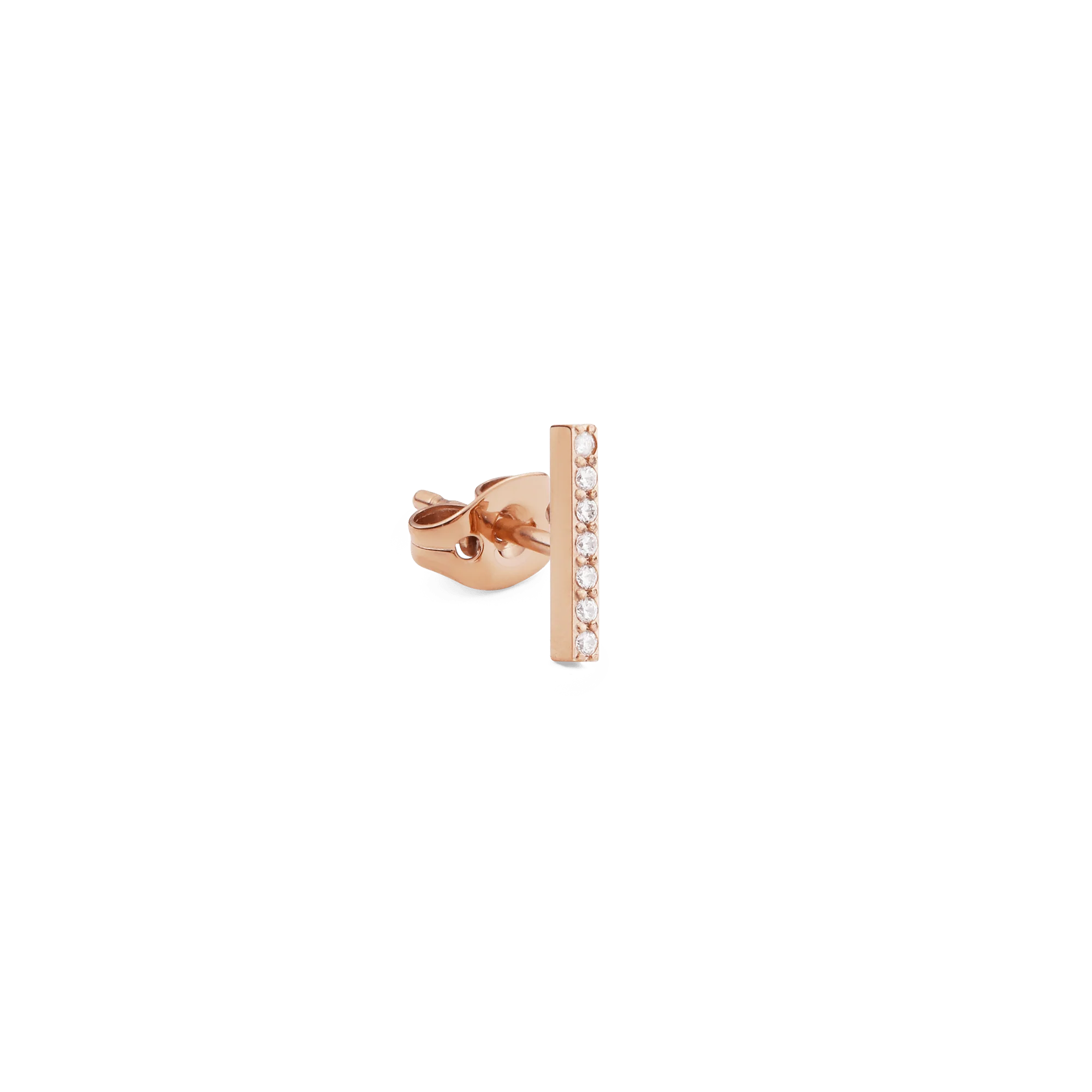 Crystal Bar Stud Rose Gold - Image 3