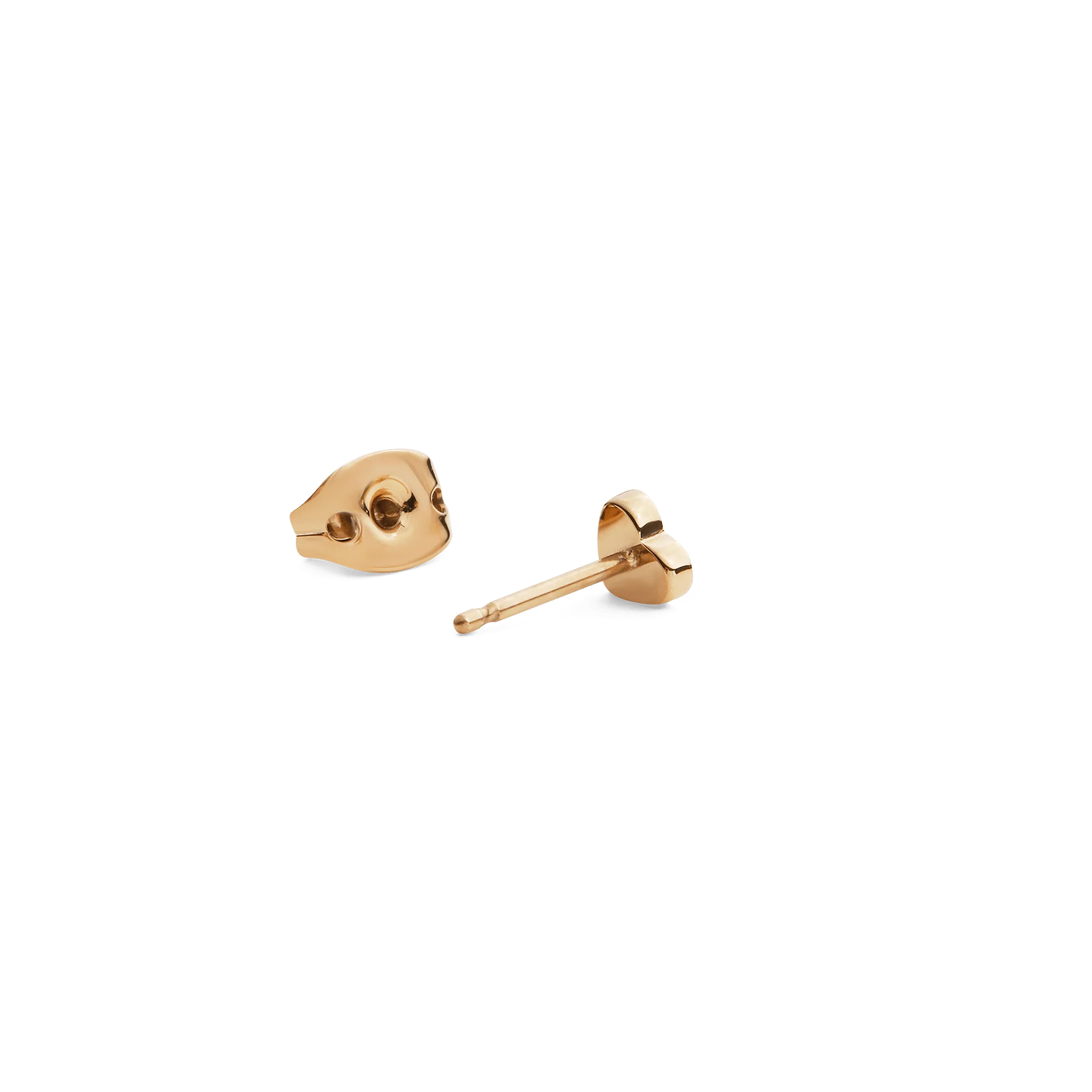 Crystal Heart Stud Gold - Image 4
