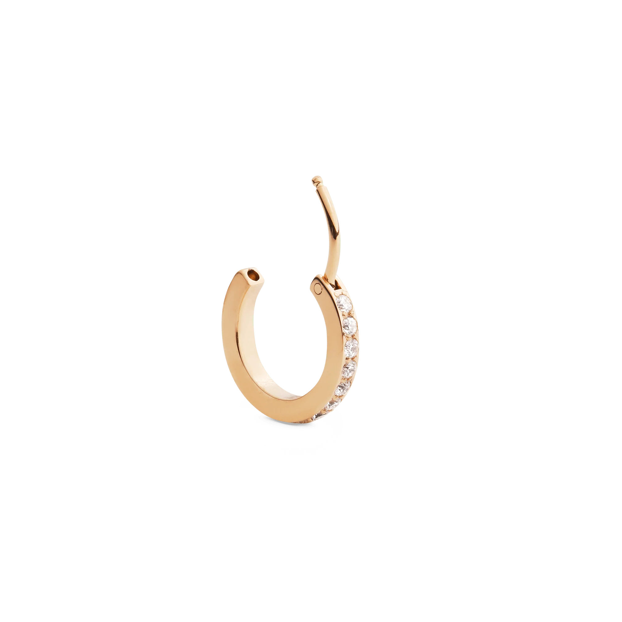 Crystal Hoop Earring Gold - Image 3