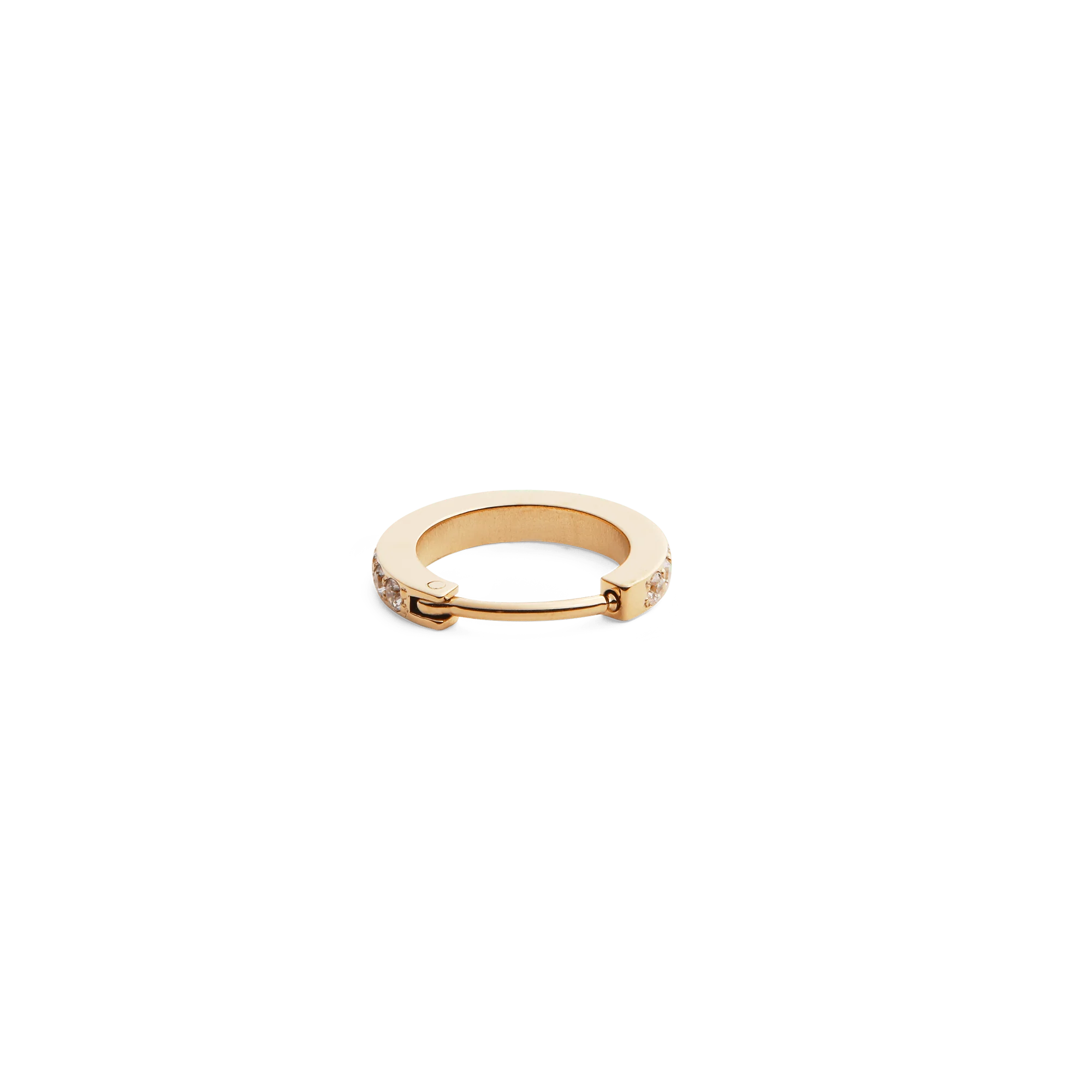 Crystal Hoop Earring Gold - Image 4