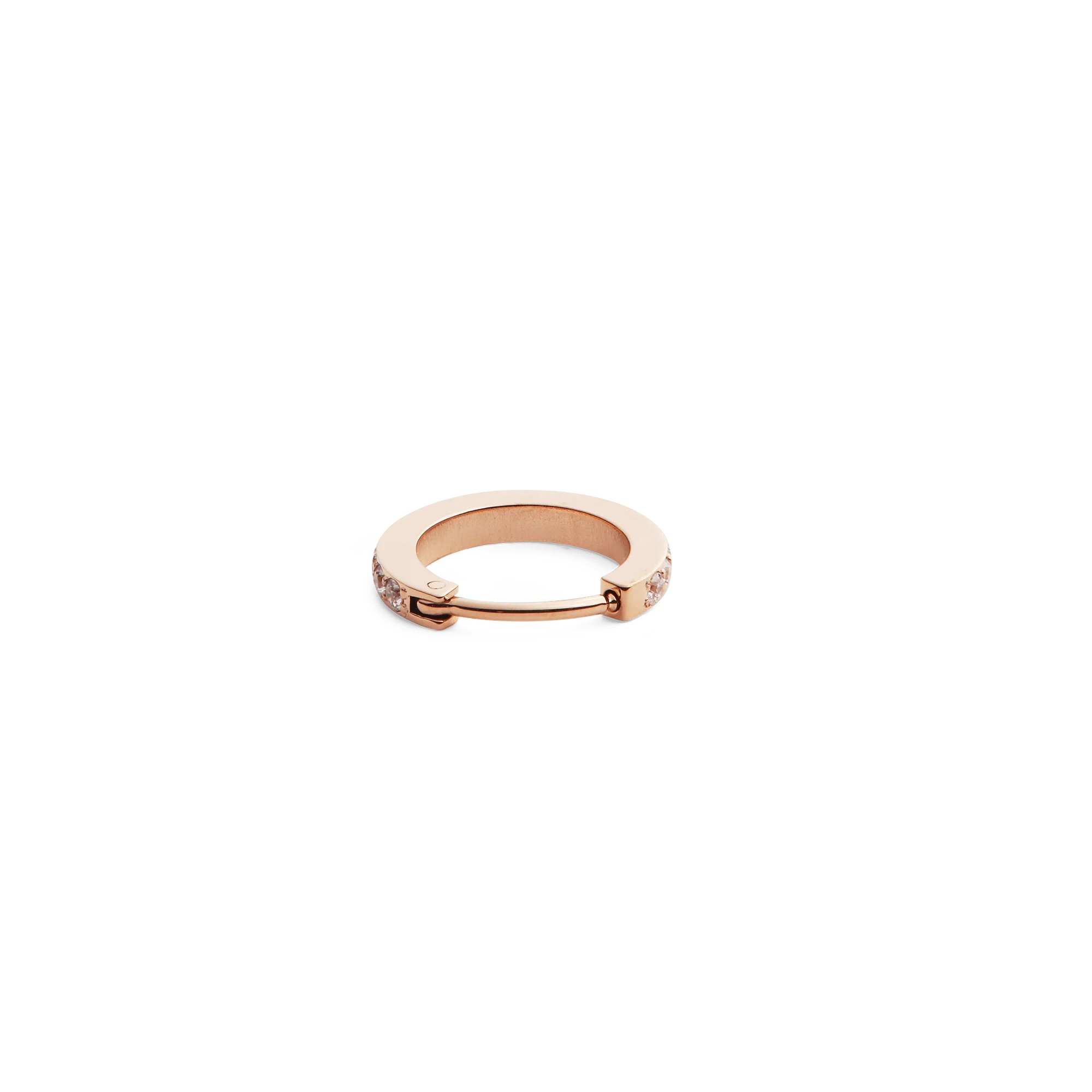 Crystal Hoop Earring Rose Gold - Image 4