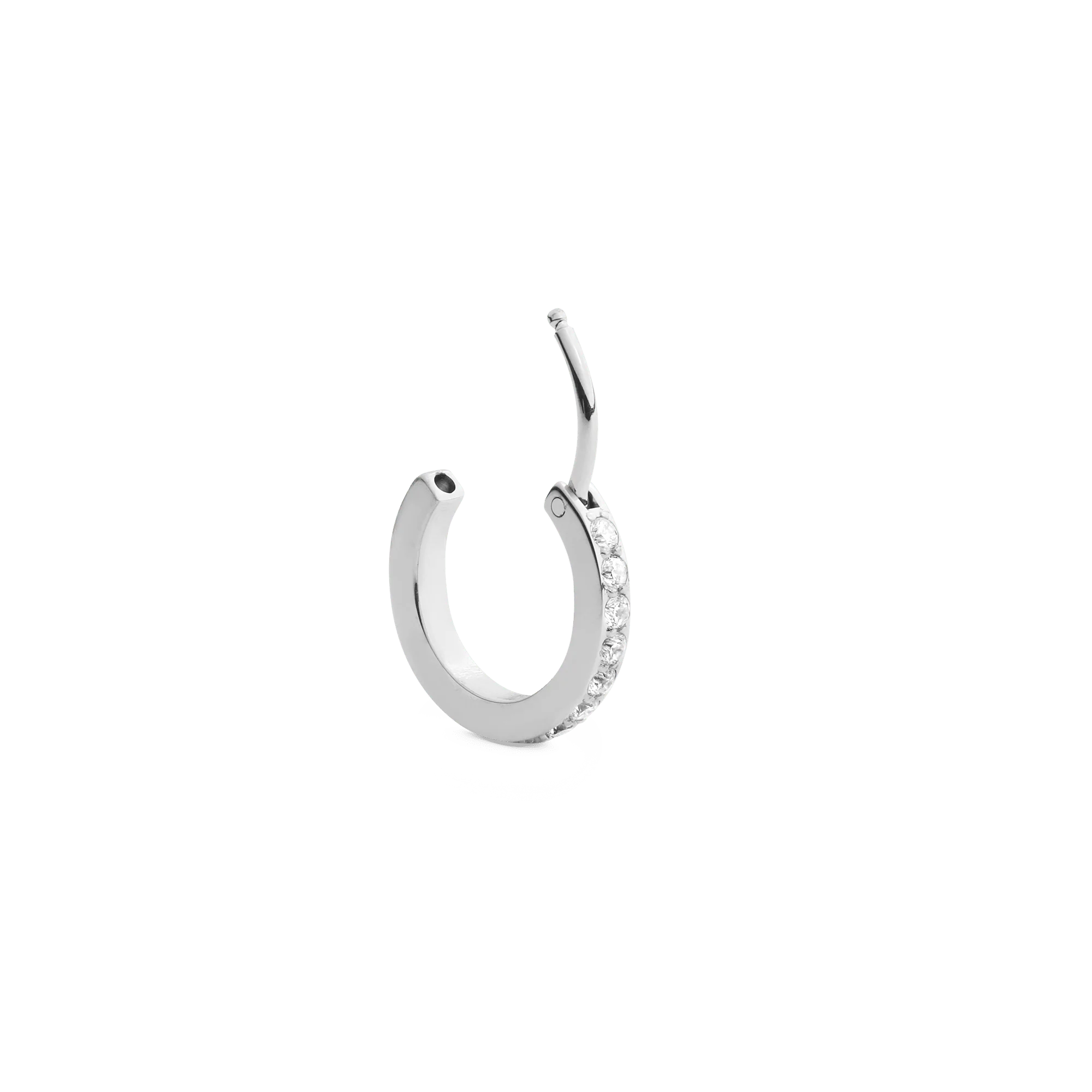 Crystal Hoop Earring Silver - Image 3