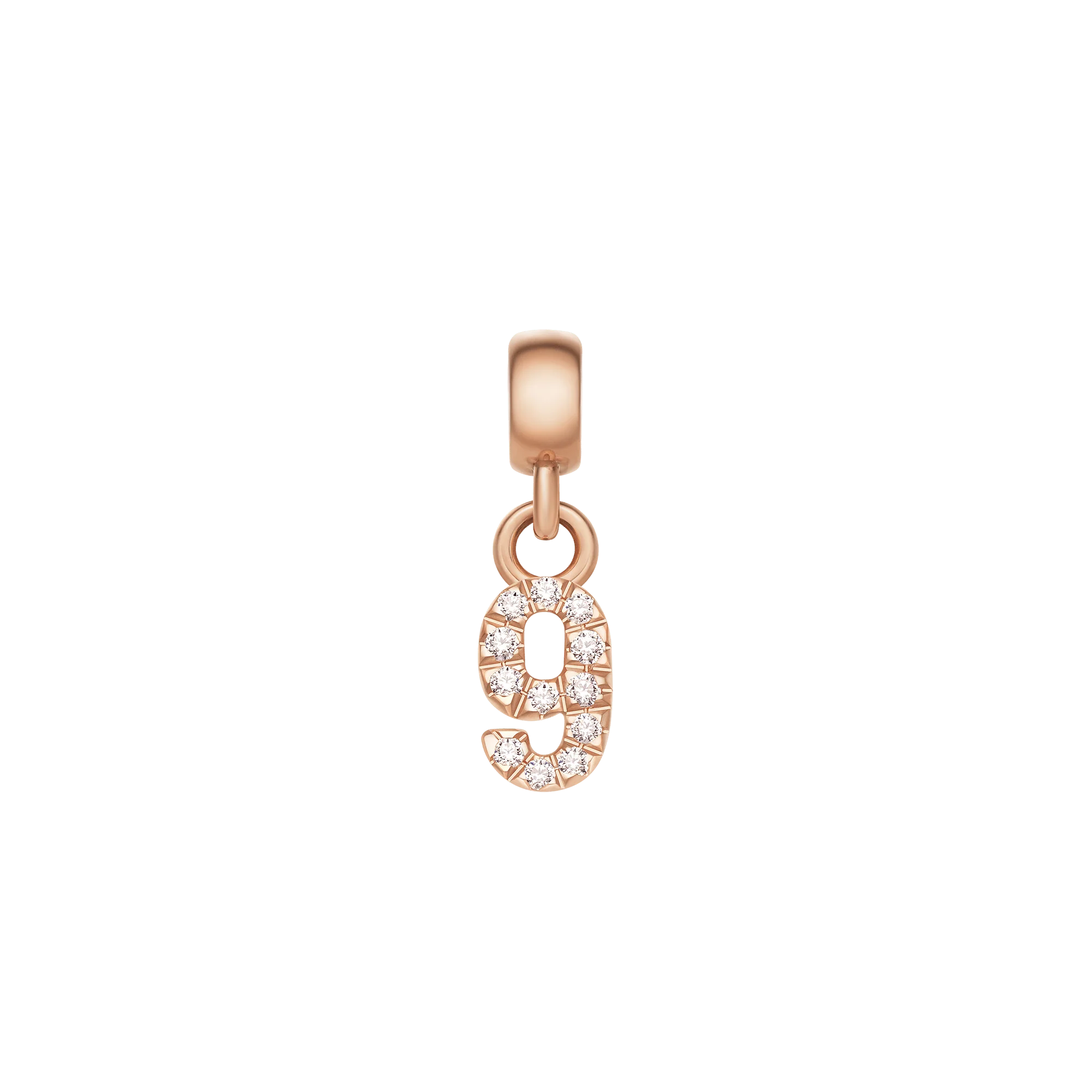Crystal Number Charm Rose Gold - Image 10