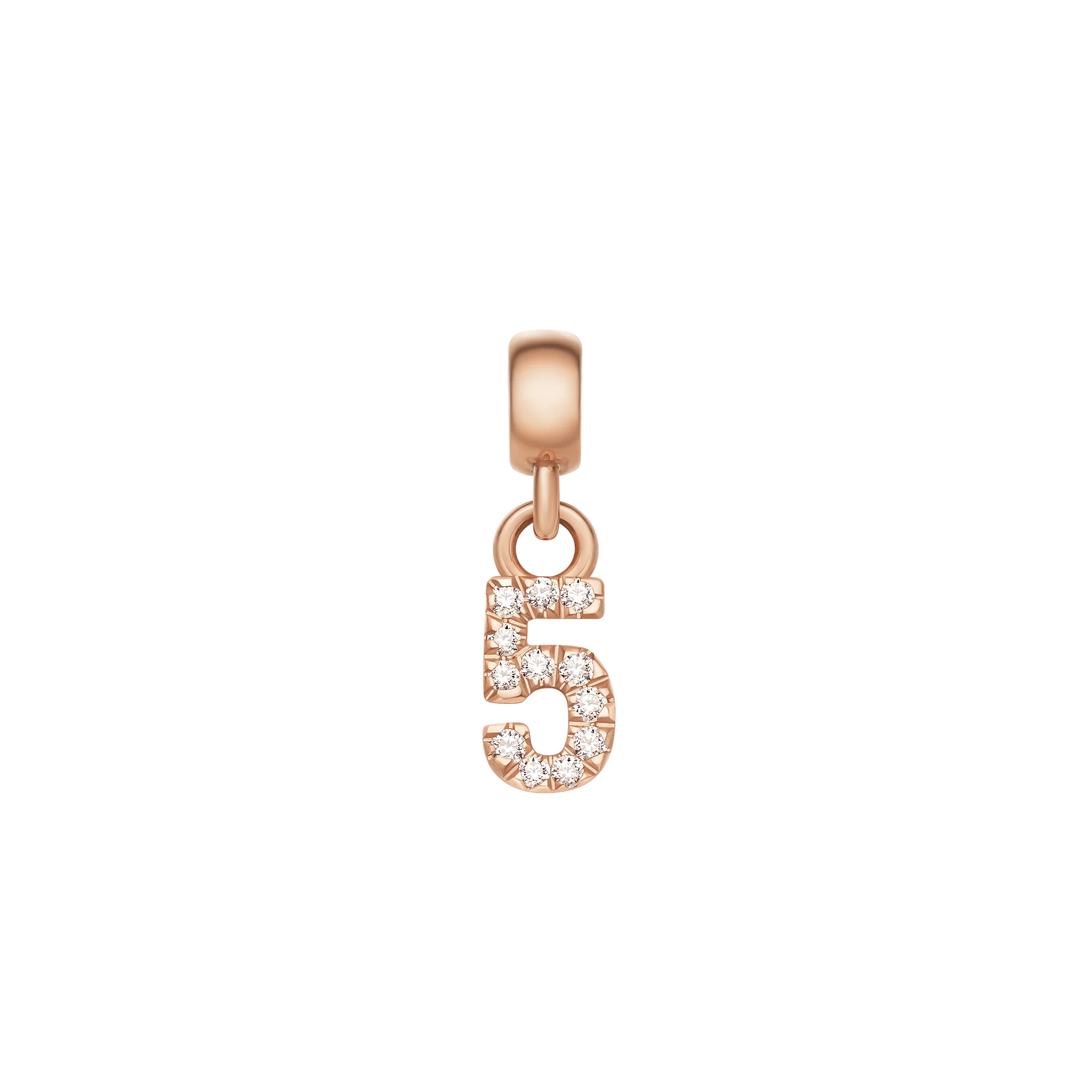 Crystal Number Charm Rose Gold - Image 6