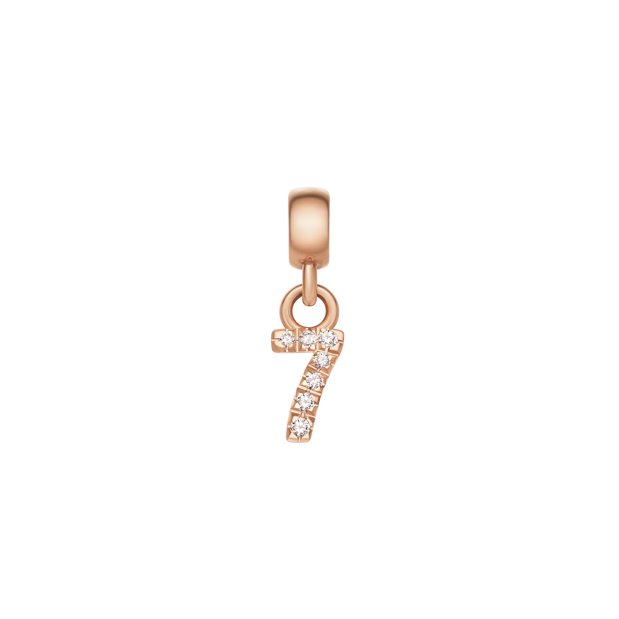 Crystal Number Charm Rose Gold - Image 8
