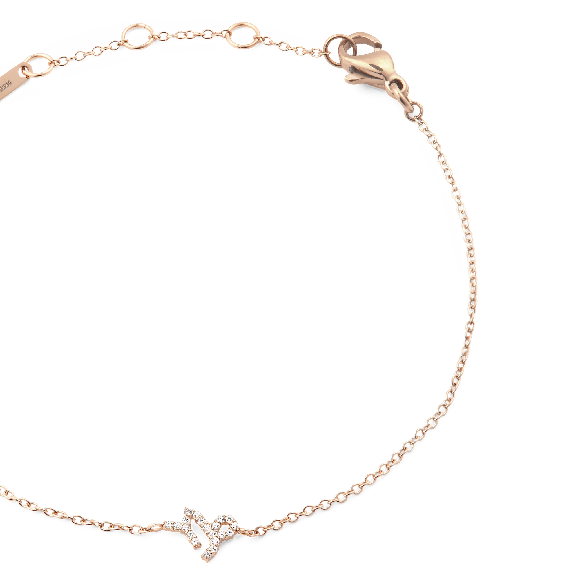 Crystal Zodiac Chain Bracelet Rose Gold - Image 12