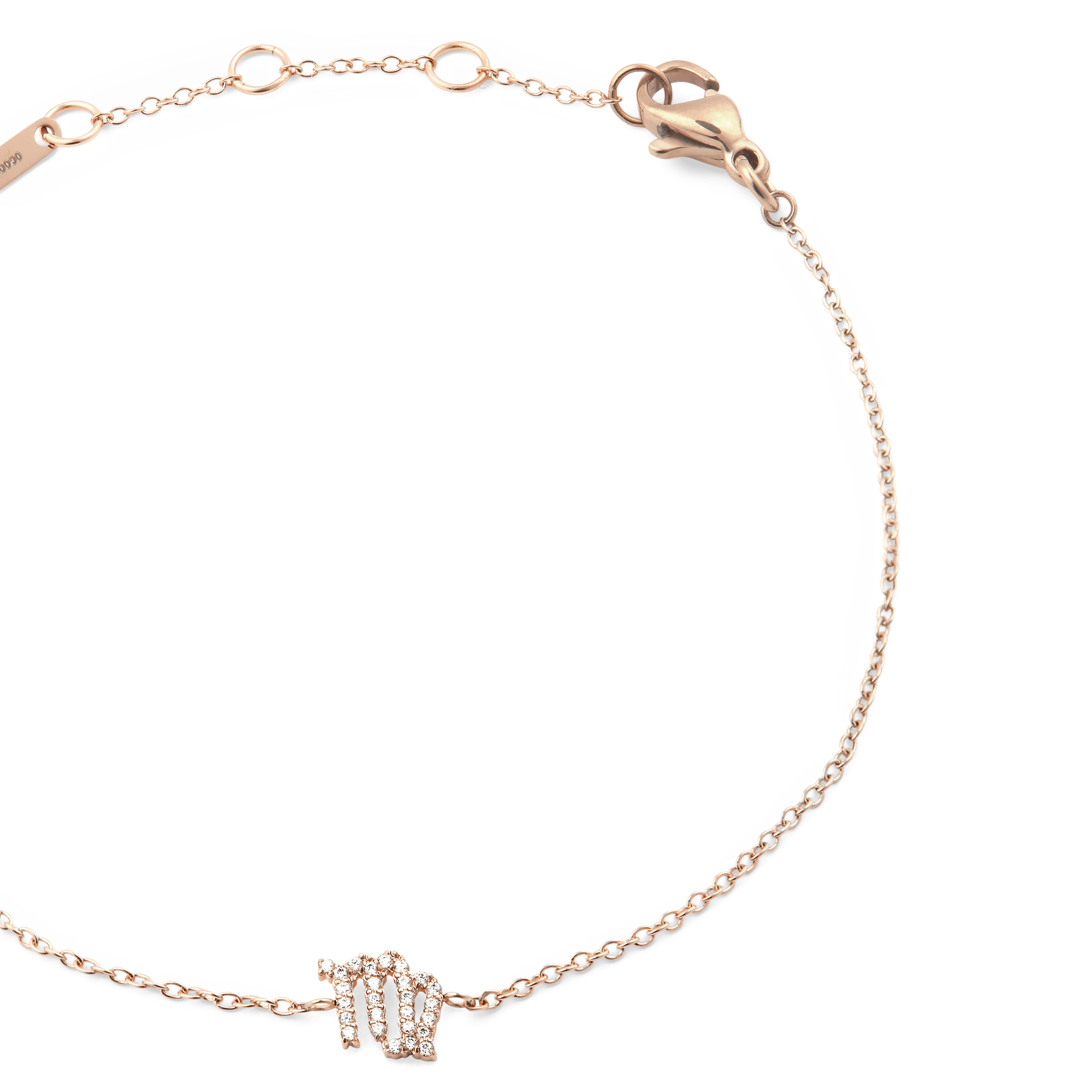 Crystal Zodiac Chain Bracelet Rose Gold - Image 28