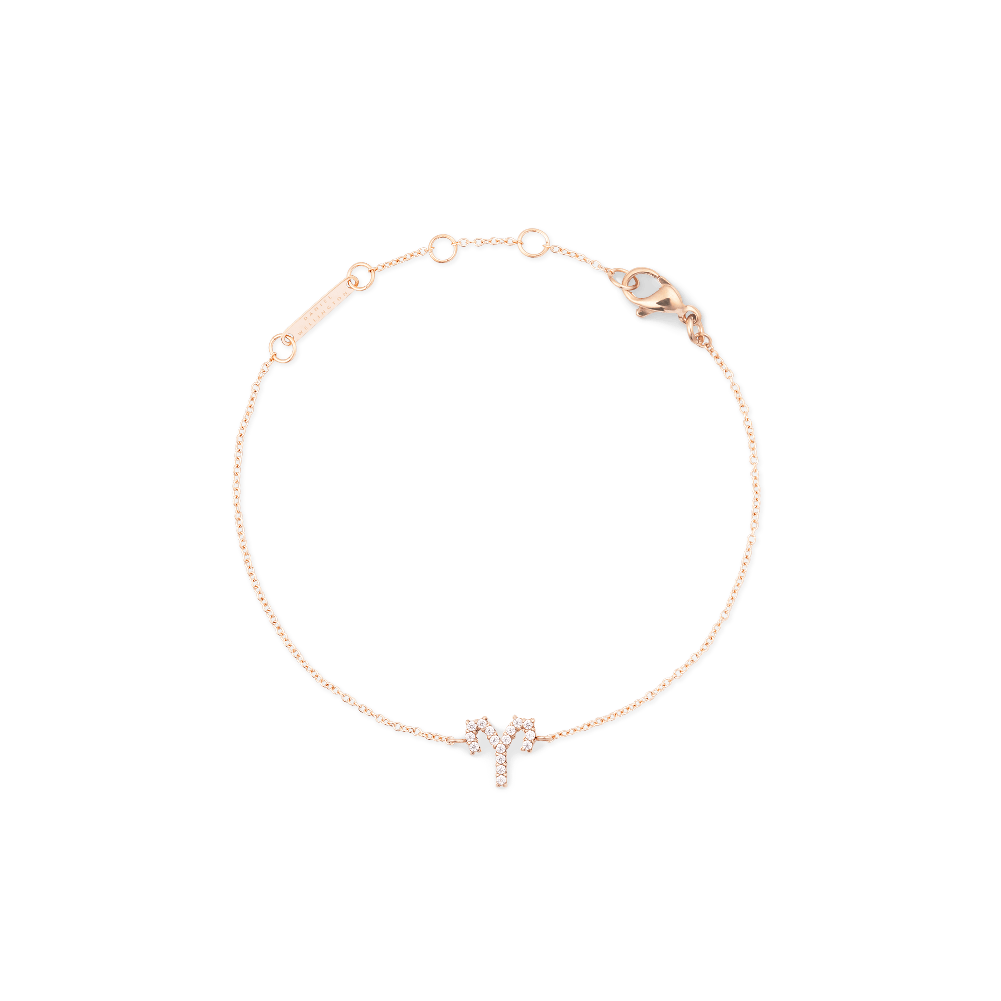 Crystal Zodiac Chain Bracelet Rose Gold - Image 43
