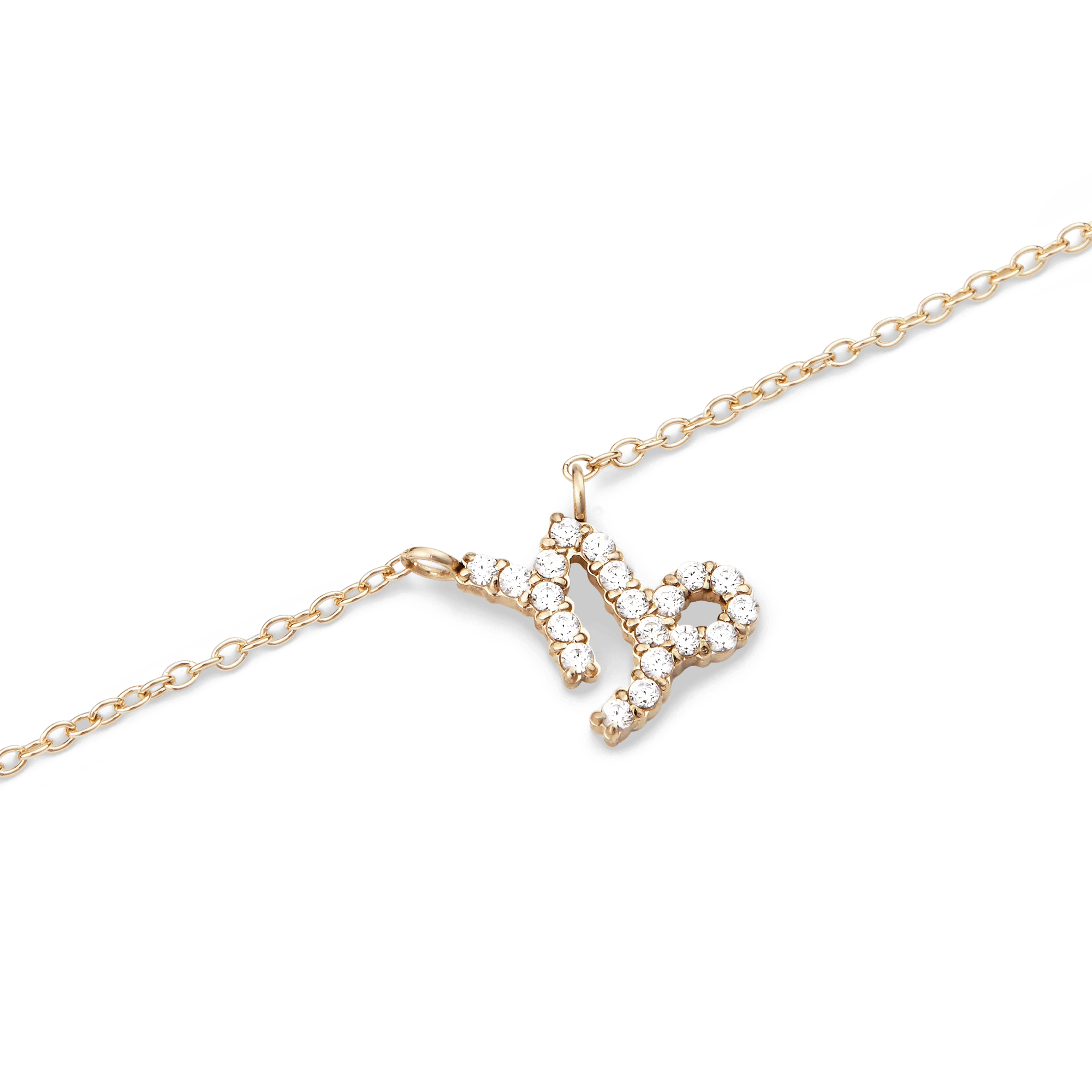 Crystal Zodiac Chain Necklace Gold - Image 10