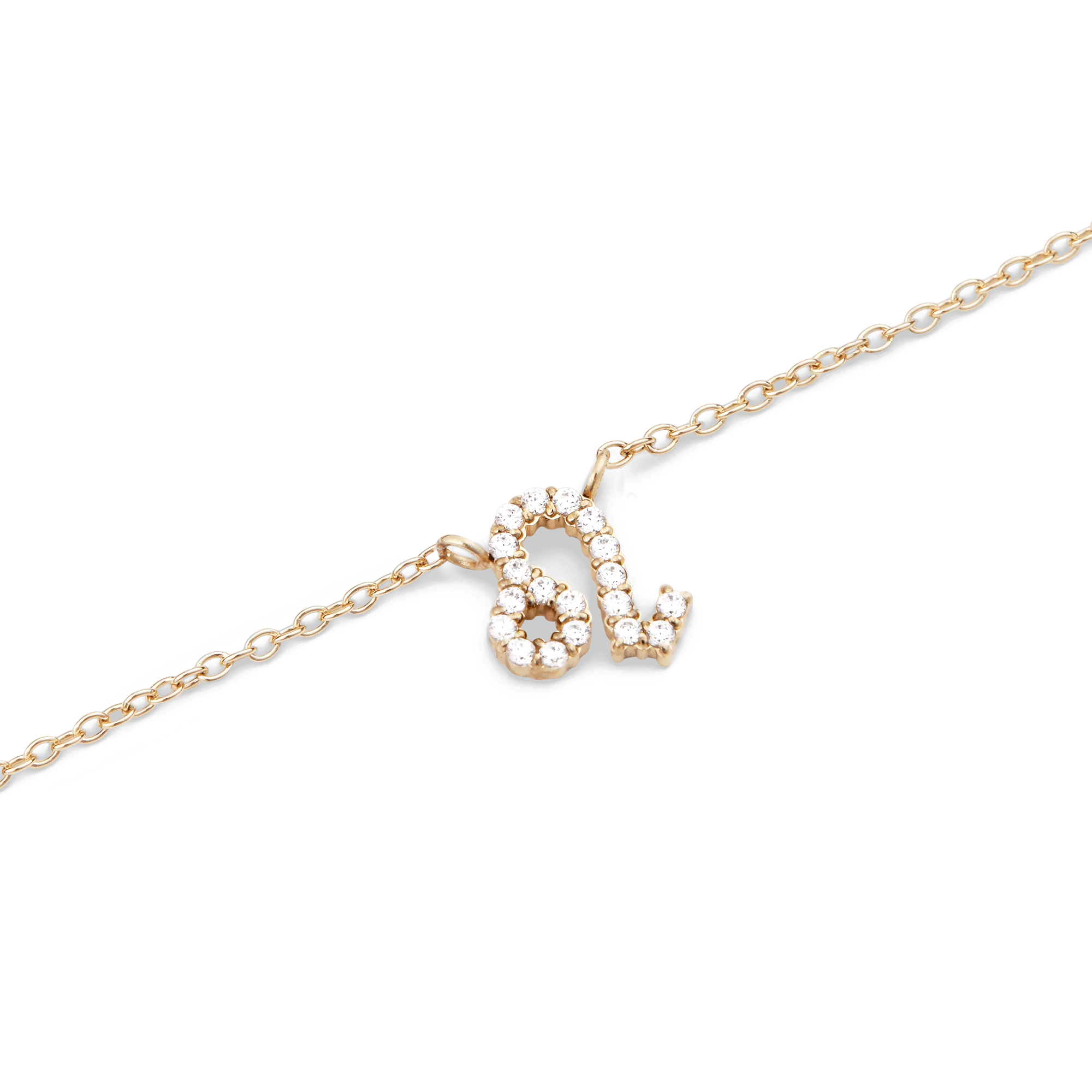 Crystal Zodiac Chain Necklace Gold - Image 29