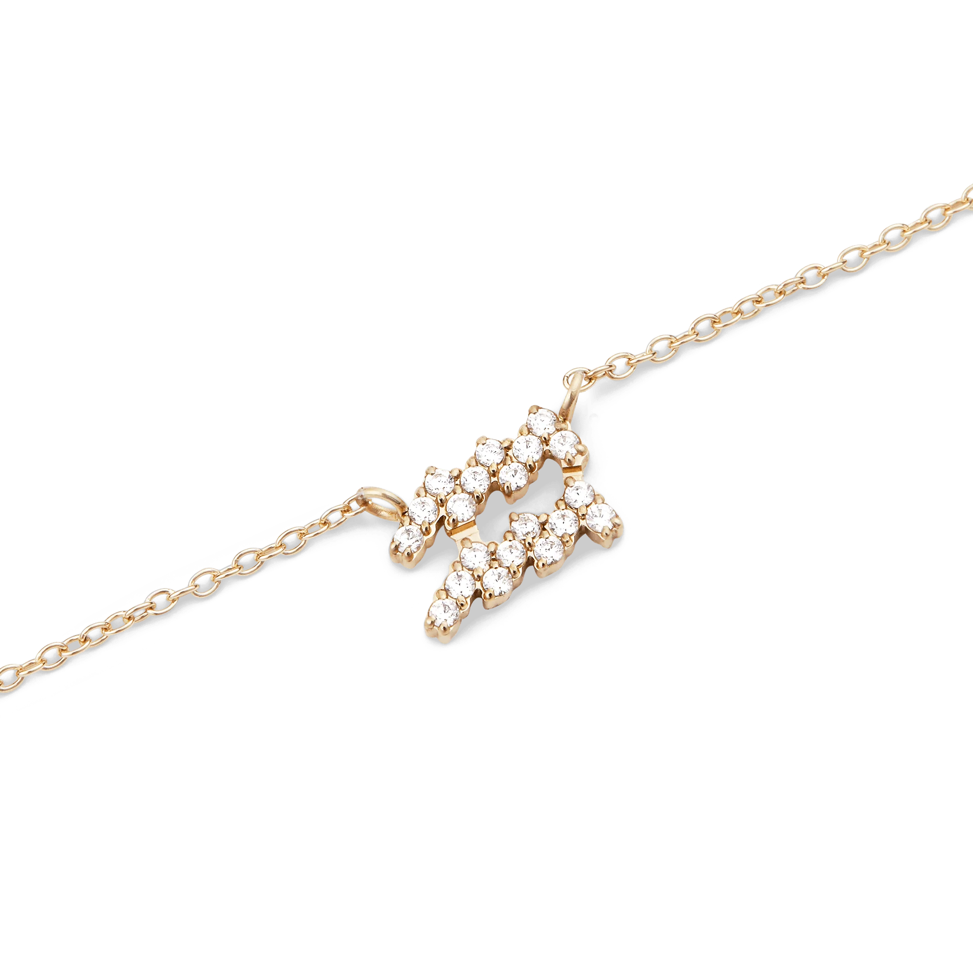 Crystal Zodiac Chain Necklace Gold - Image 6