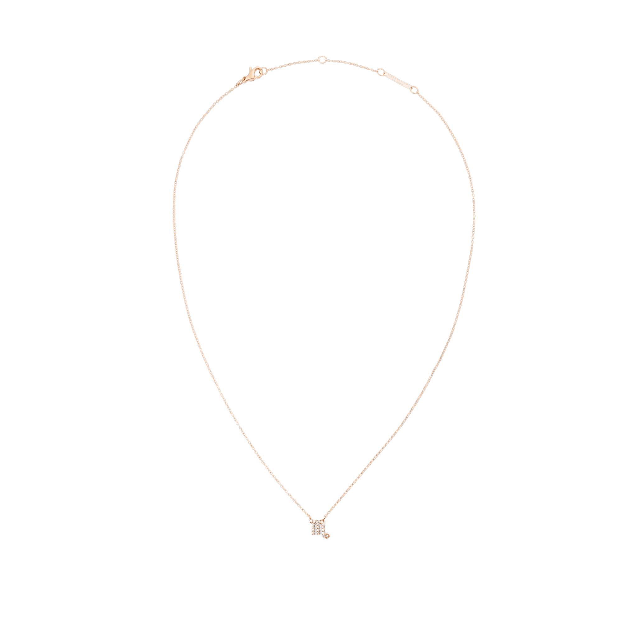 Crystal Zodiac Chain Necklace Rose Gold - Image 20