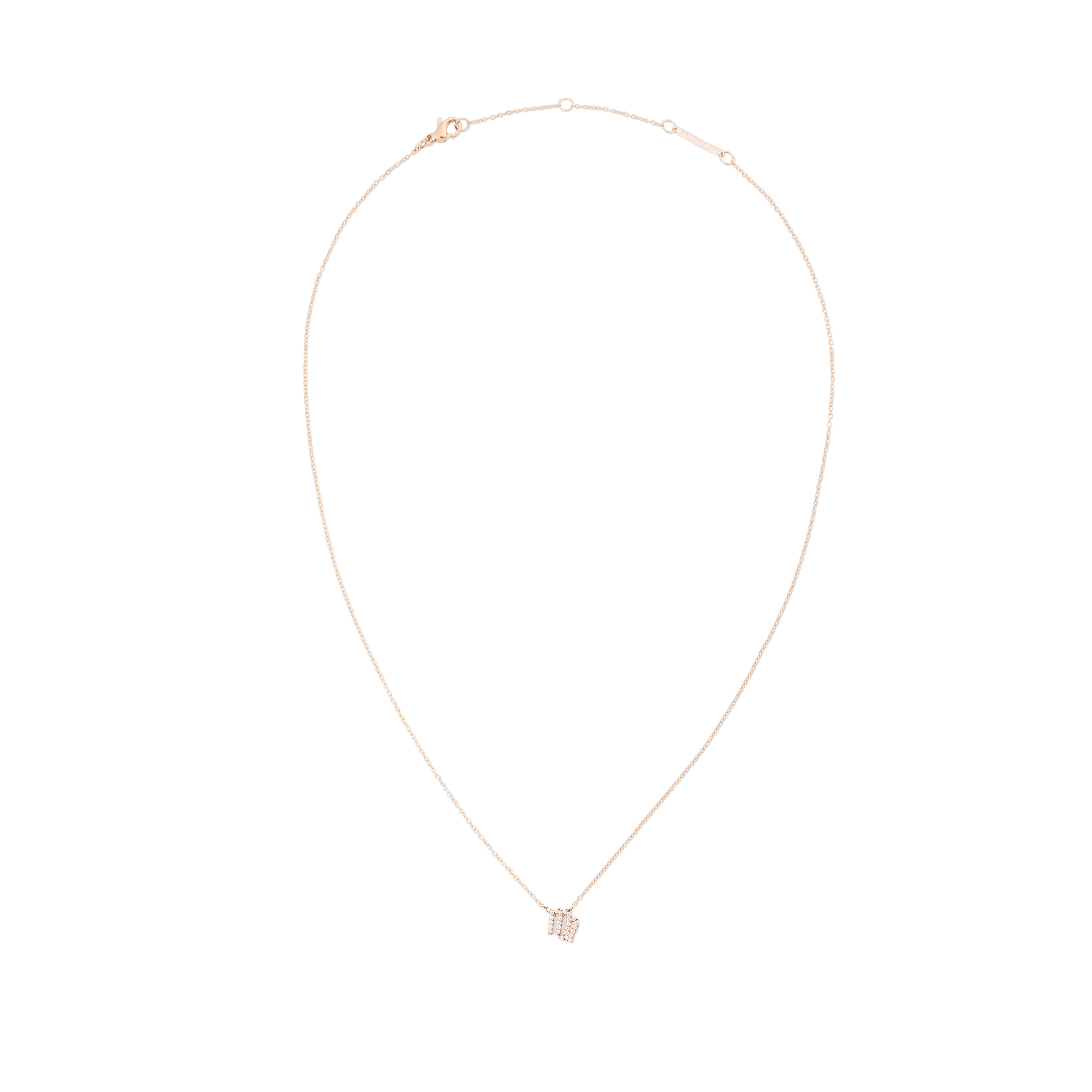 Crystal Zodiac Chain Necklace Rose Gold - Image 28
