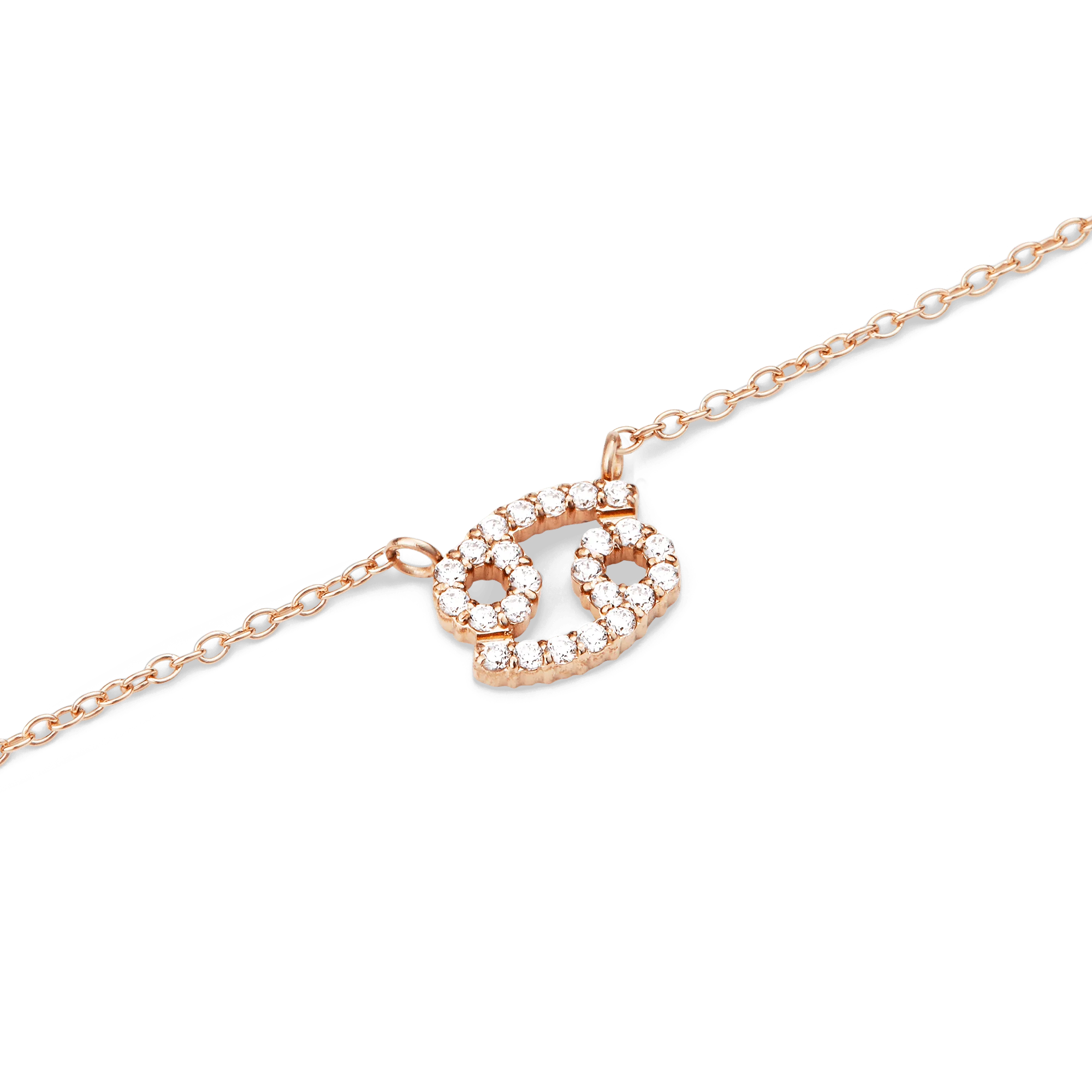 Crystal Zodiac Chain Necklace Rose Gold - Image 34