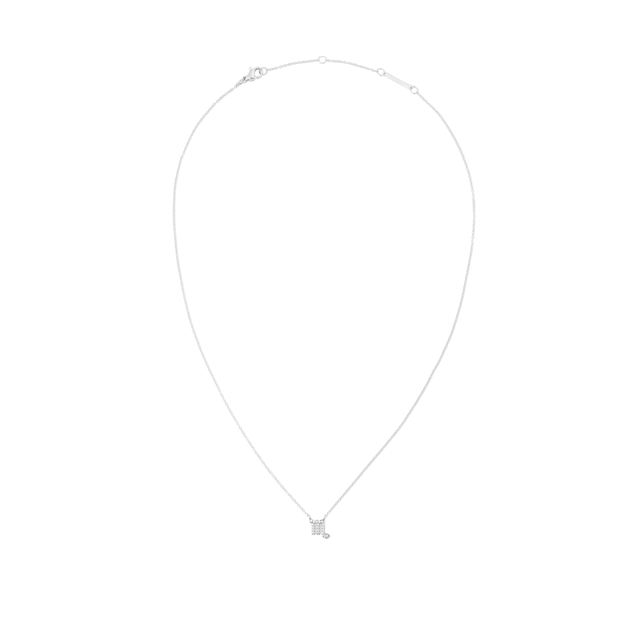 Crystal Zodiac Chain Necklace Silver - Image 20
