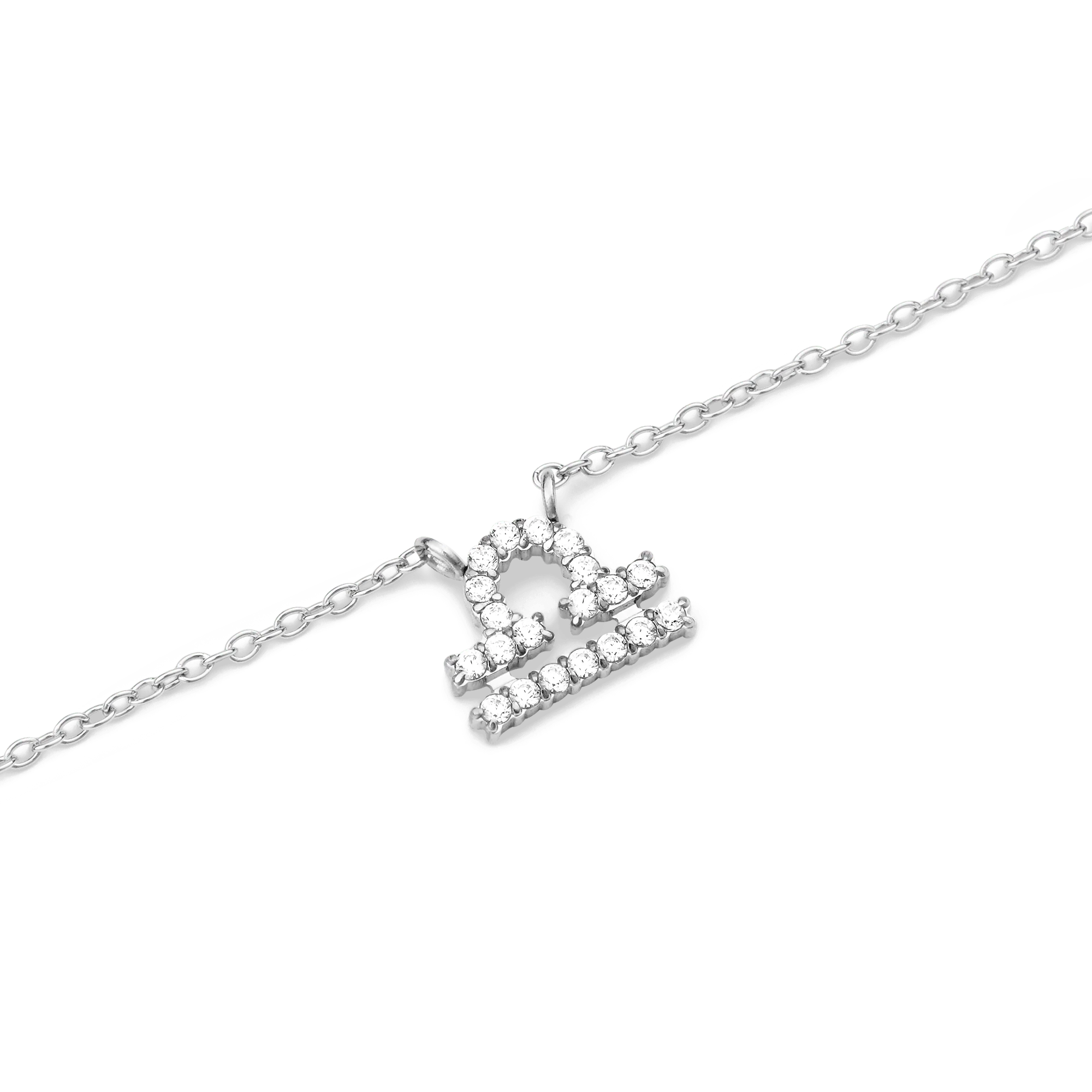 Crystal Zodiac Chain Necklace Silver - Image 22