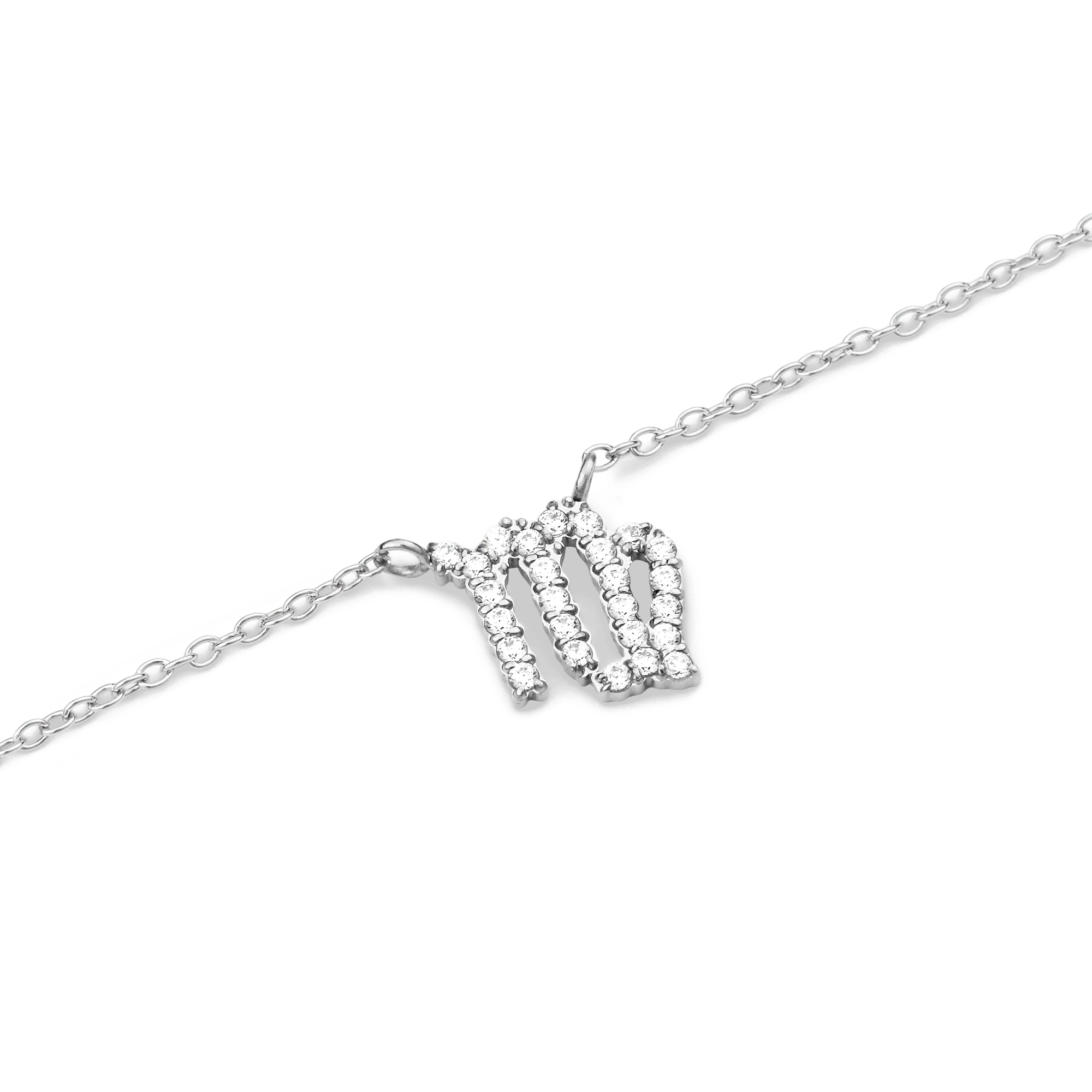 Crystal Zodiac Chain Necklace Silver - Image 26