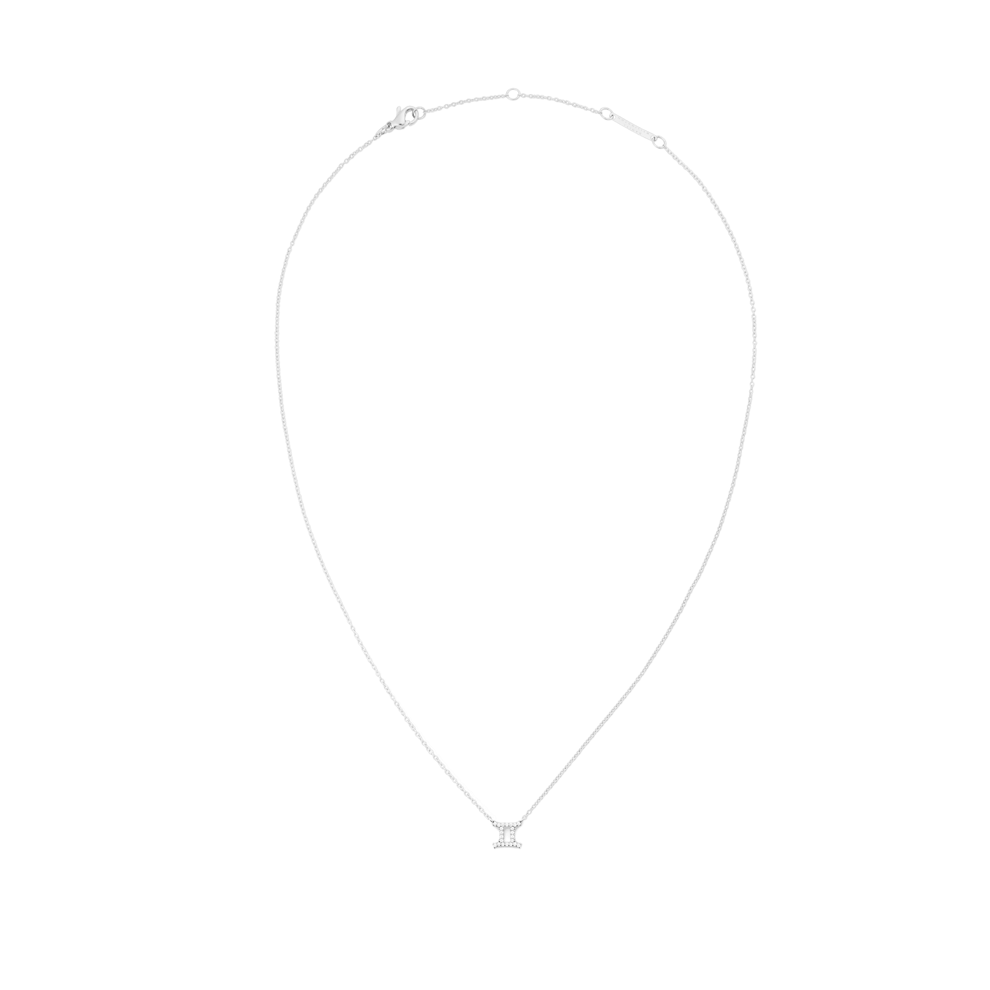 Crystal Zodiac Chain Necklace Silver - Image 40