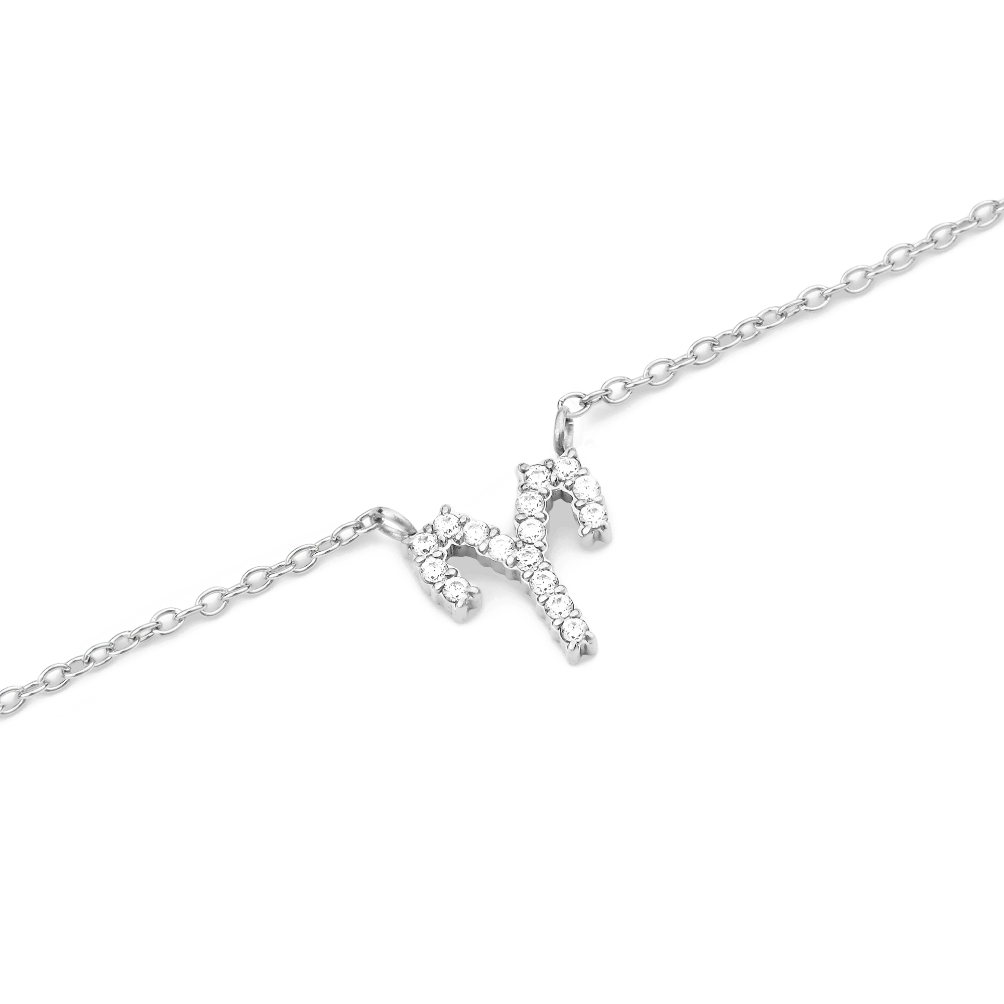 Crystal Zodiac Chain Necklace Silver - Image 46