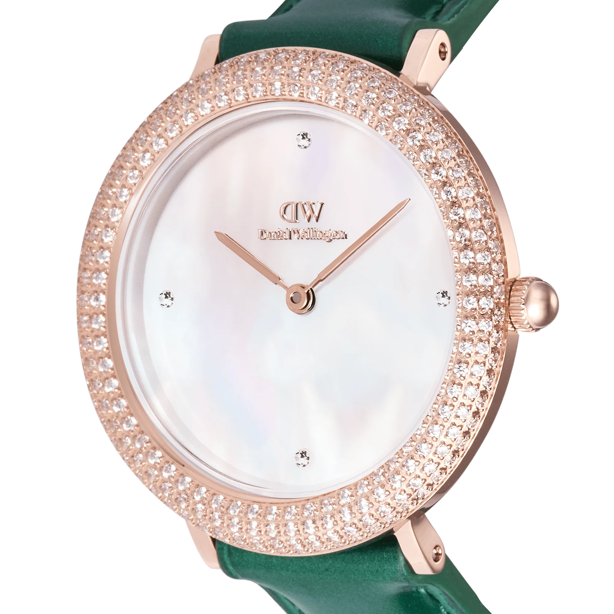 Crystalline Bezel Green Croc Rose Gold - Image 5