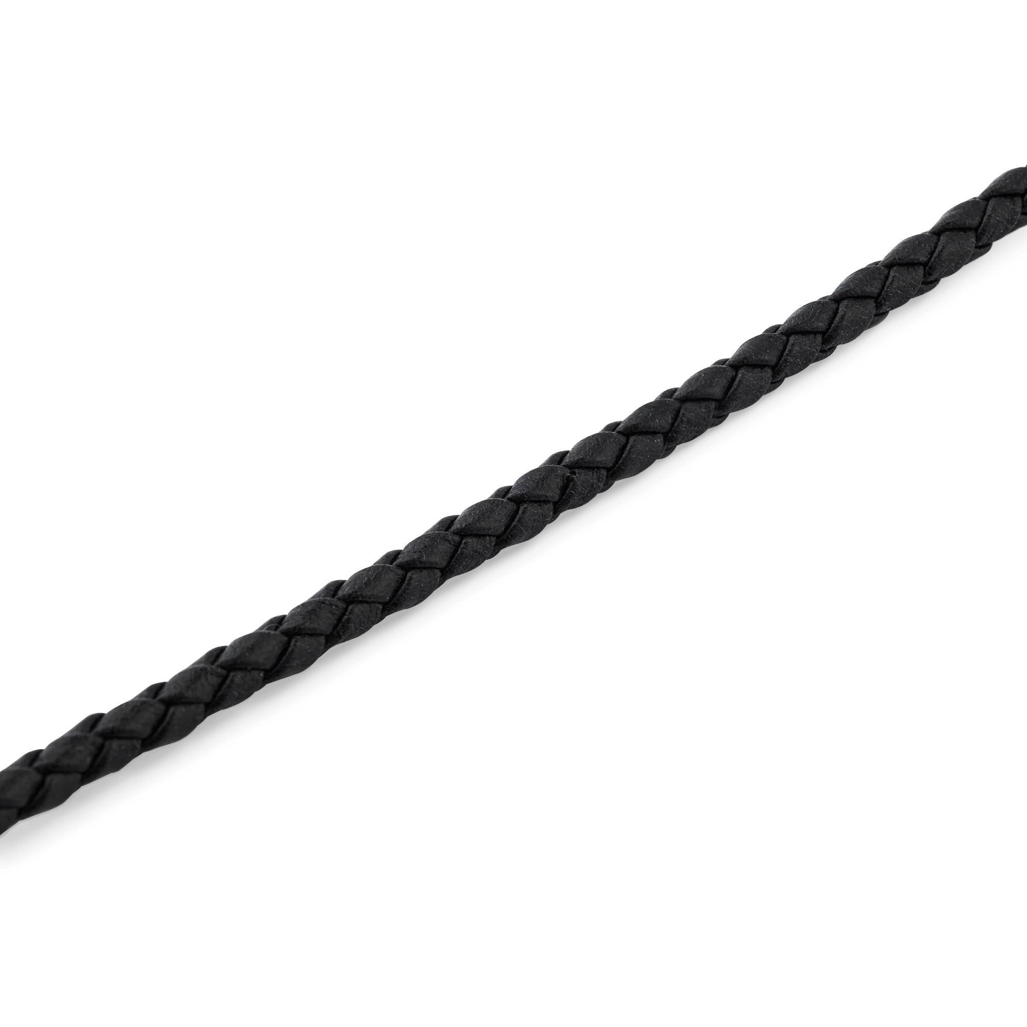Daniel Braided Leather Bracelet Sheffield 2.8 Silver - Image 3