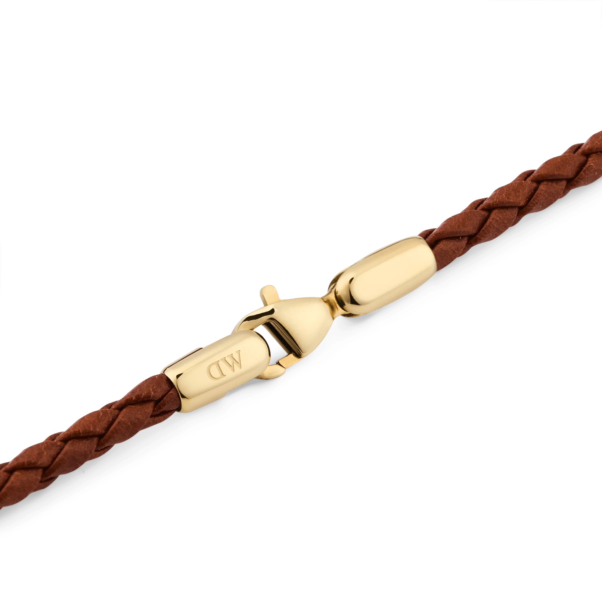 Daniel  Braided Leather Bracelet St Mawes 2.8 Gold - Image 4