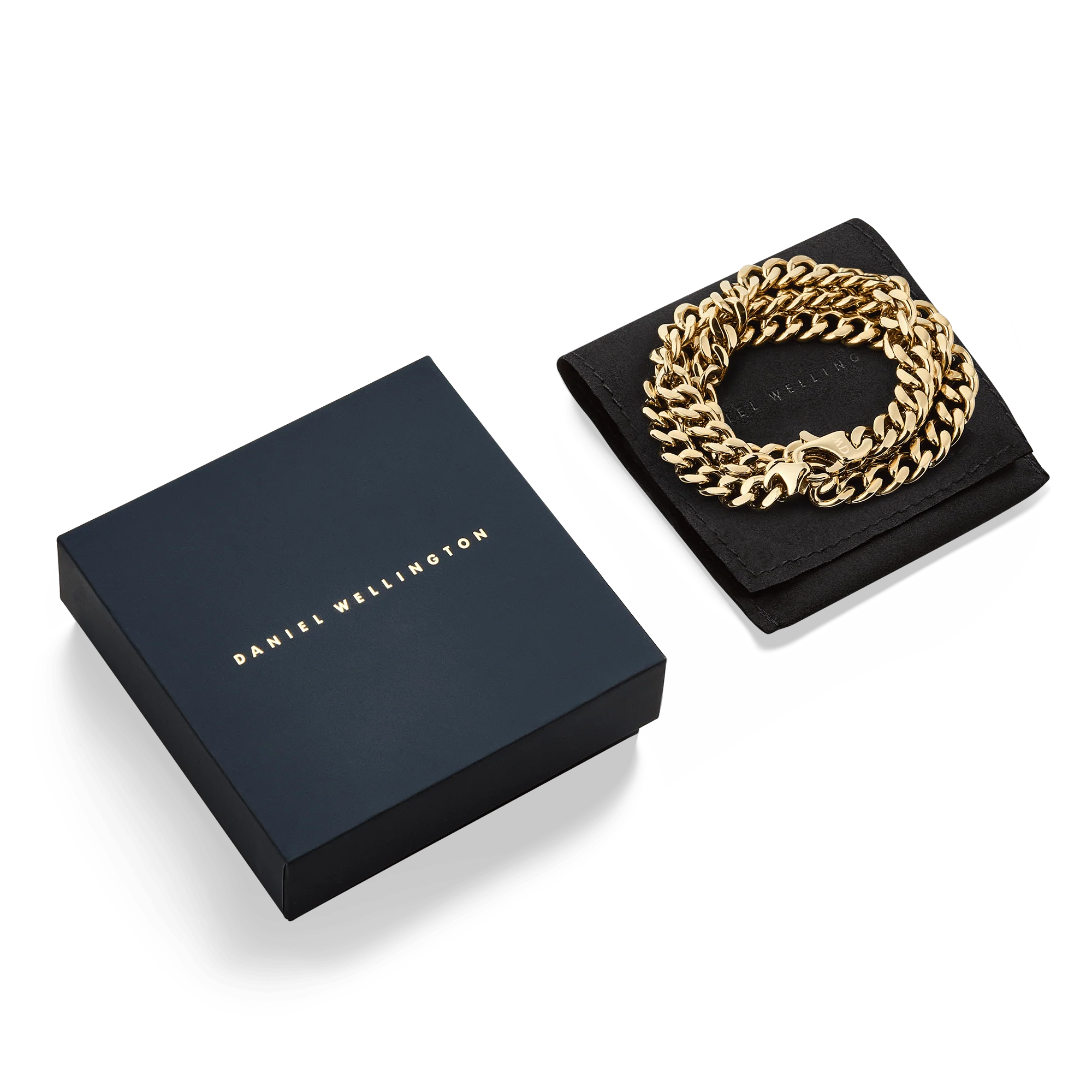 Ellipse Cuban Chain Necklace Gold - Image 5