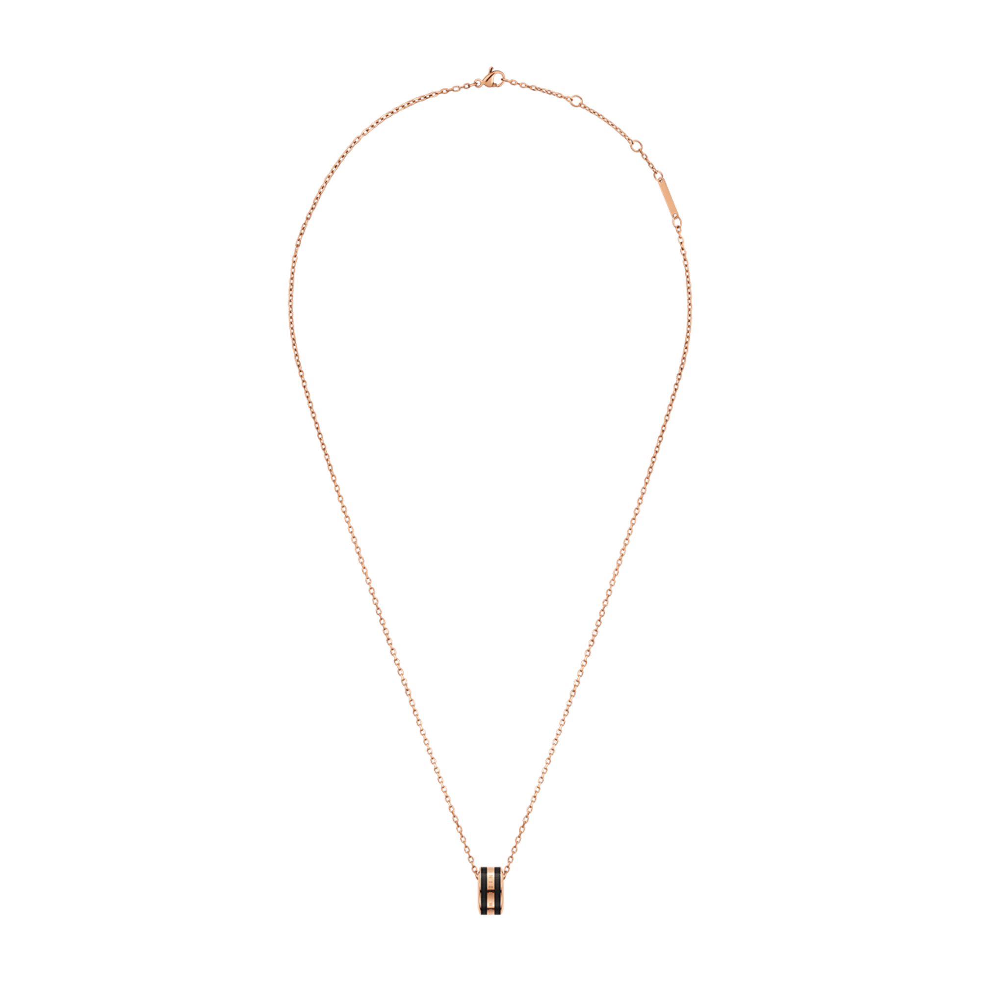 Emalie Necklace Rose Gold Black - Image 2